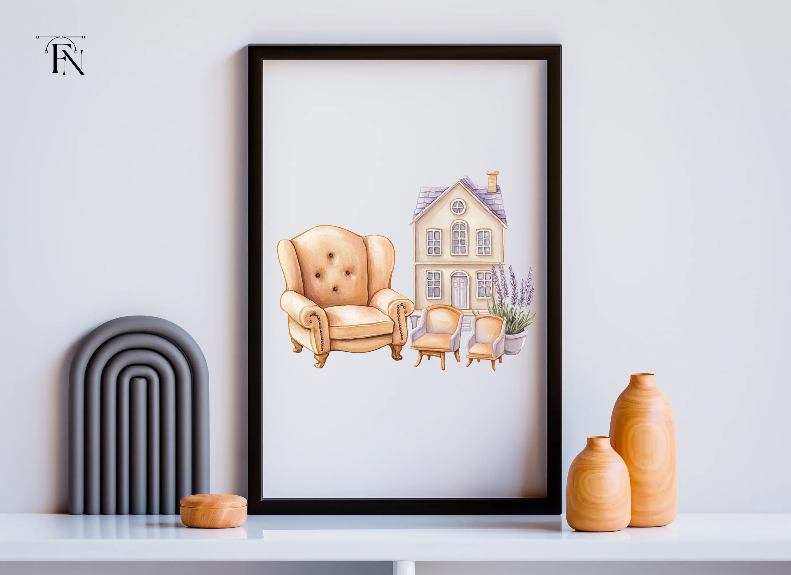 Cozy Home Decor Clipart Bundle - Image 6