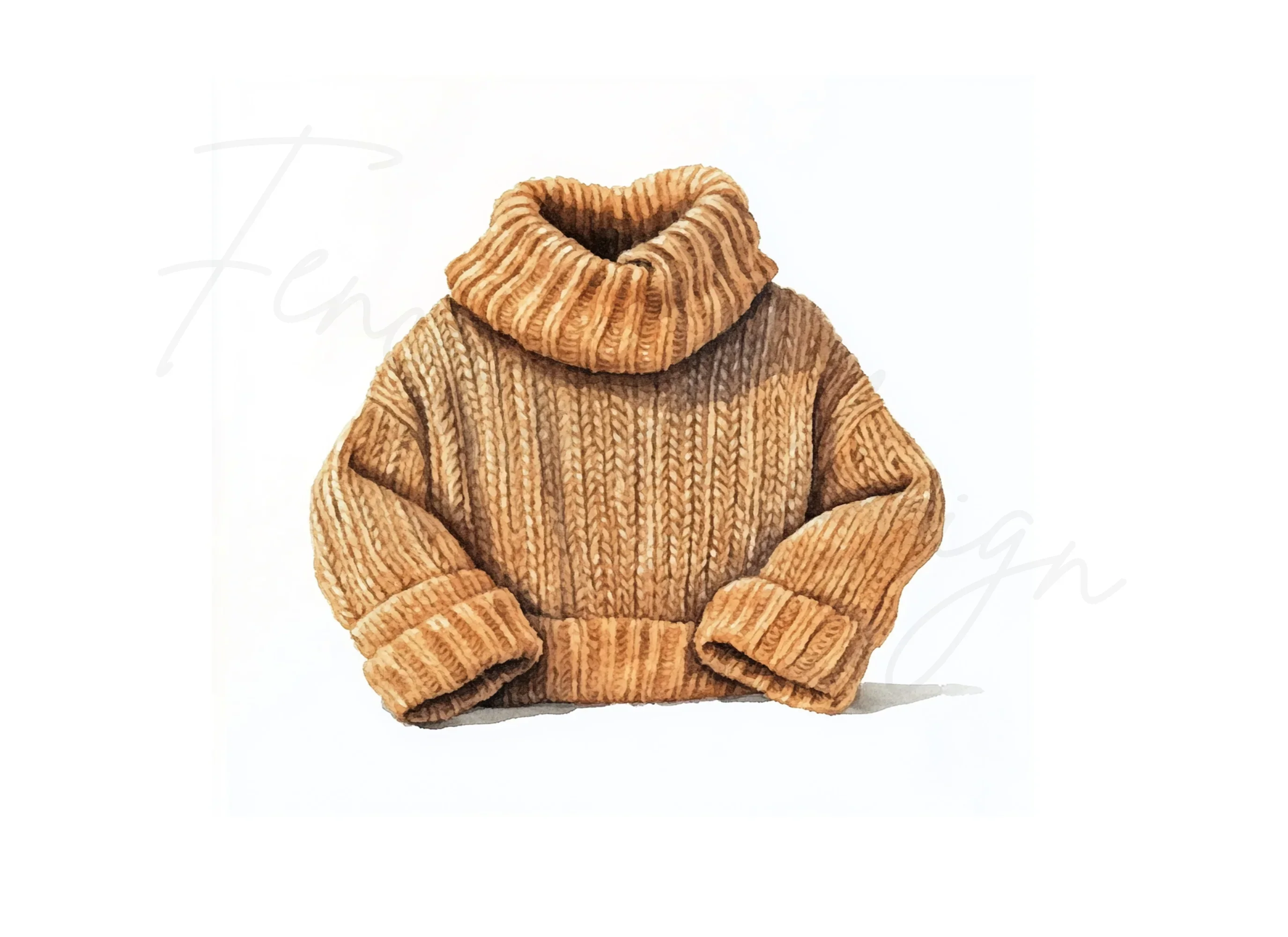 Cozy Knitted Sweaters Clipart Bundle - Image 3