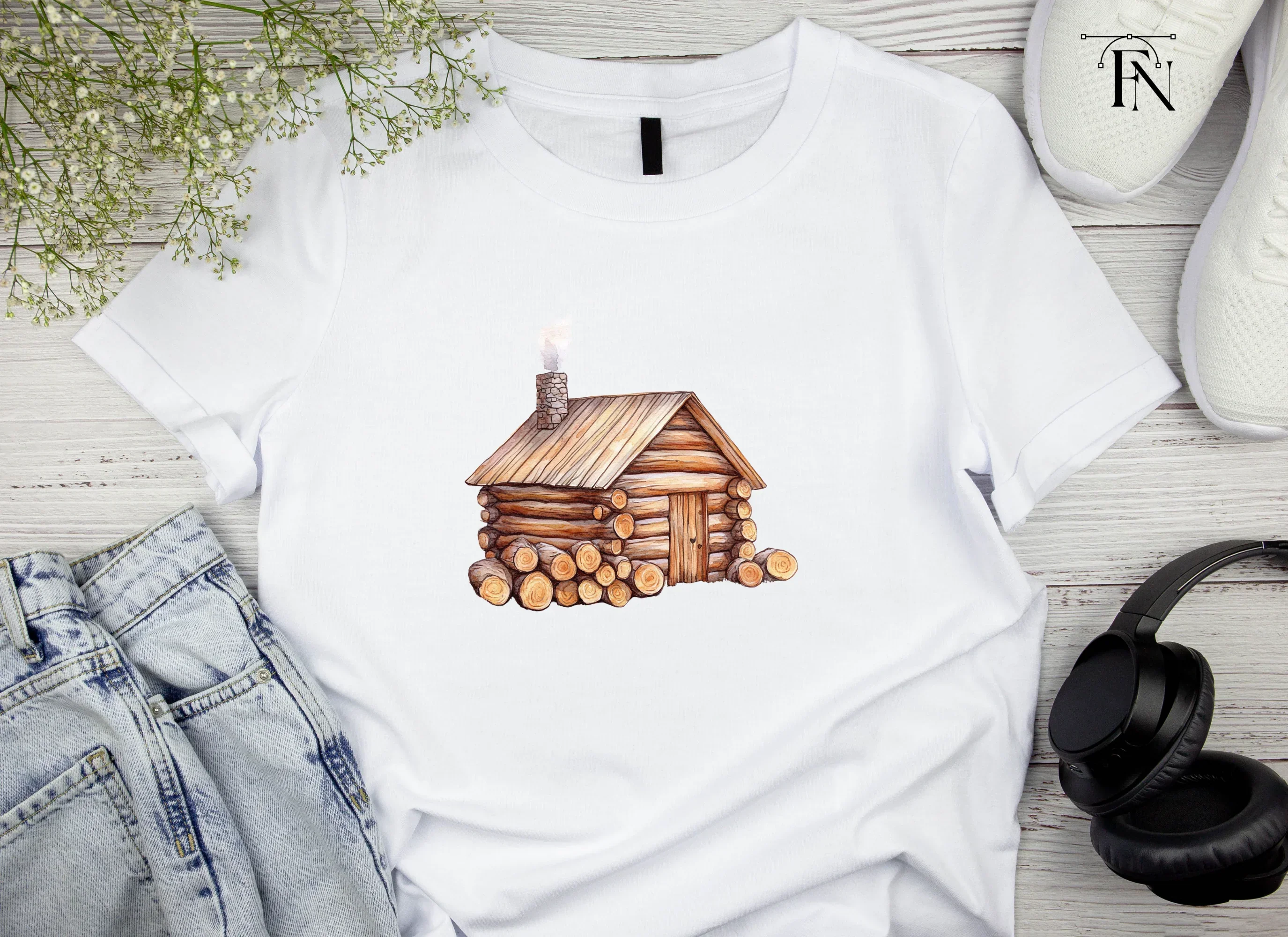 Cozy Log Cabin Clipart Bundle - Image 5