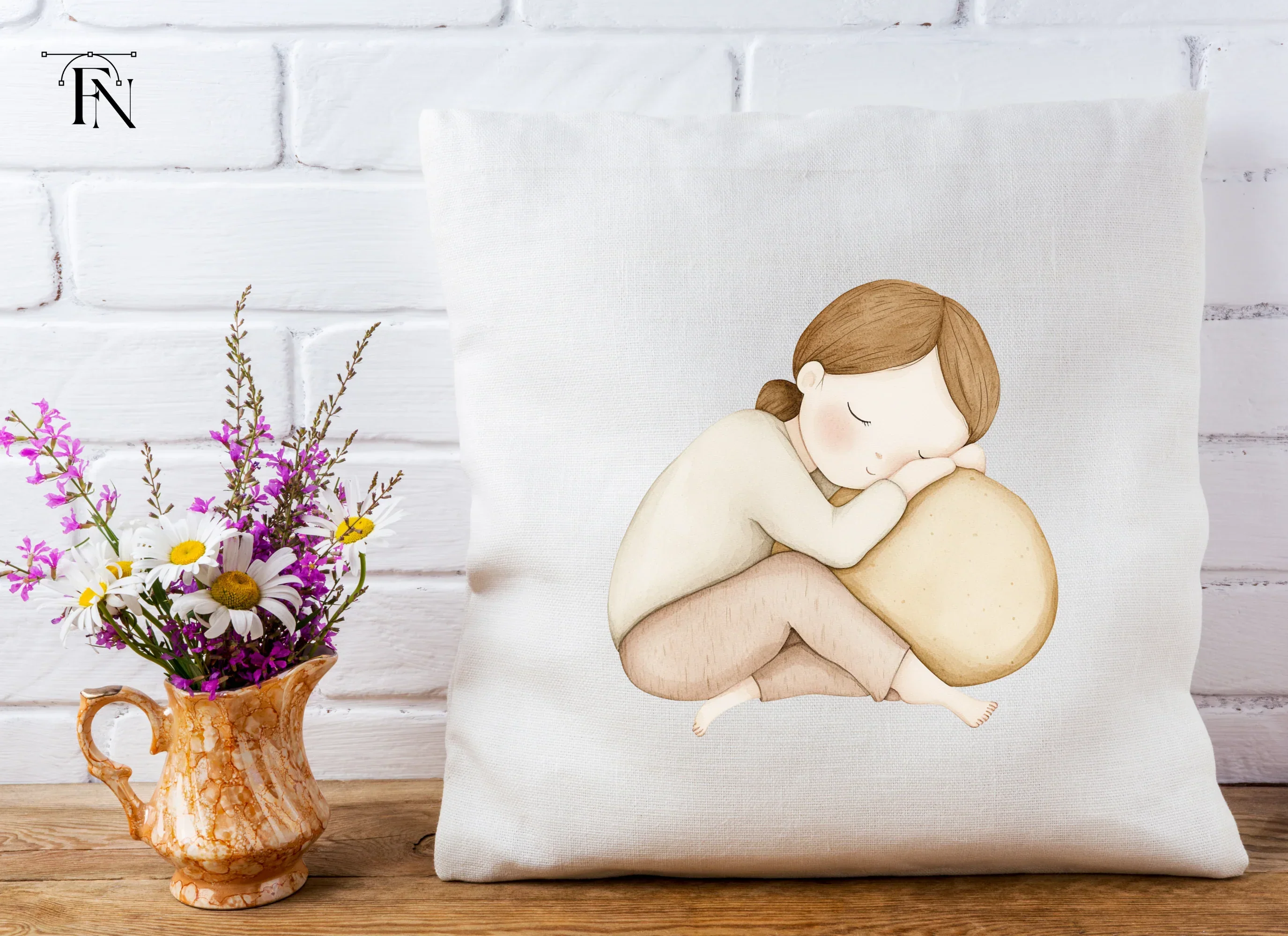 Cozy Sleeping Girl Clipart Bundle - Image 5
