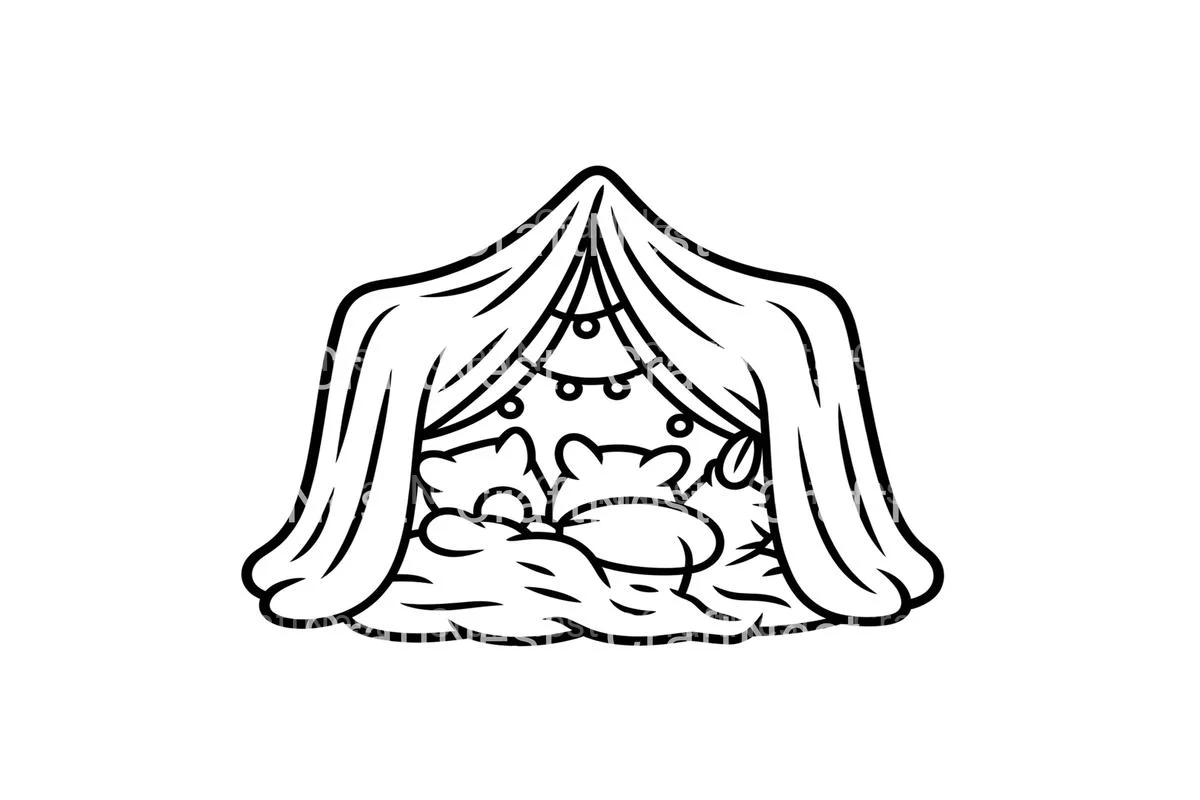 Cozy Tent Forts for Kids Coloring Books - Image 4
