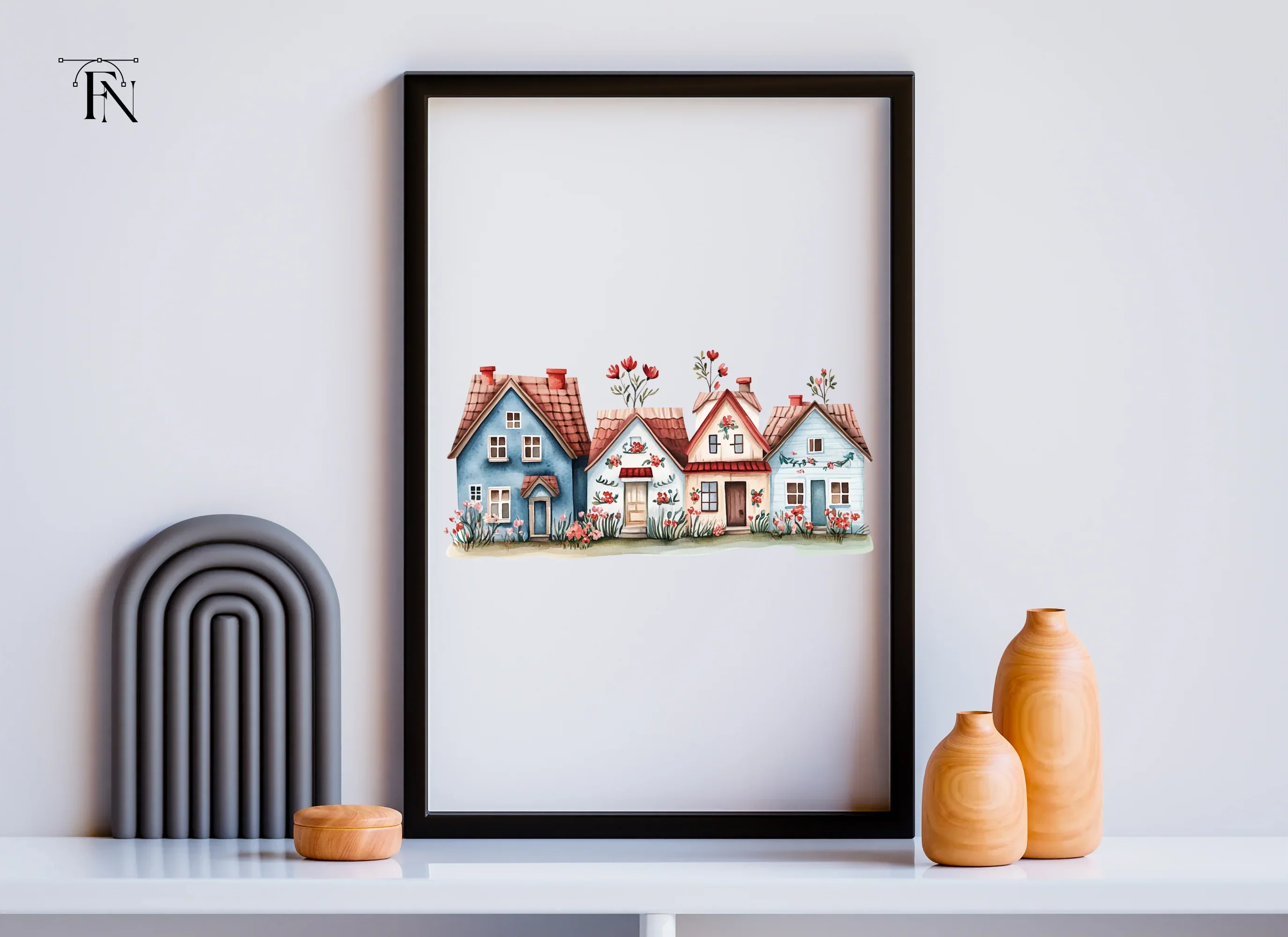 Cozy Village Houses Clipart Bundle - Image 6
