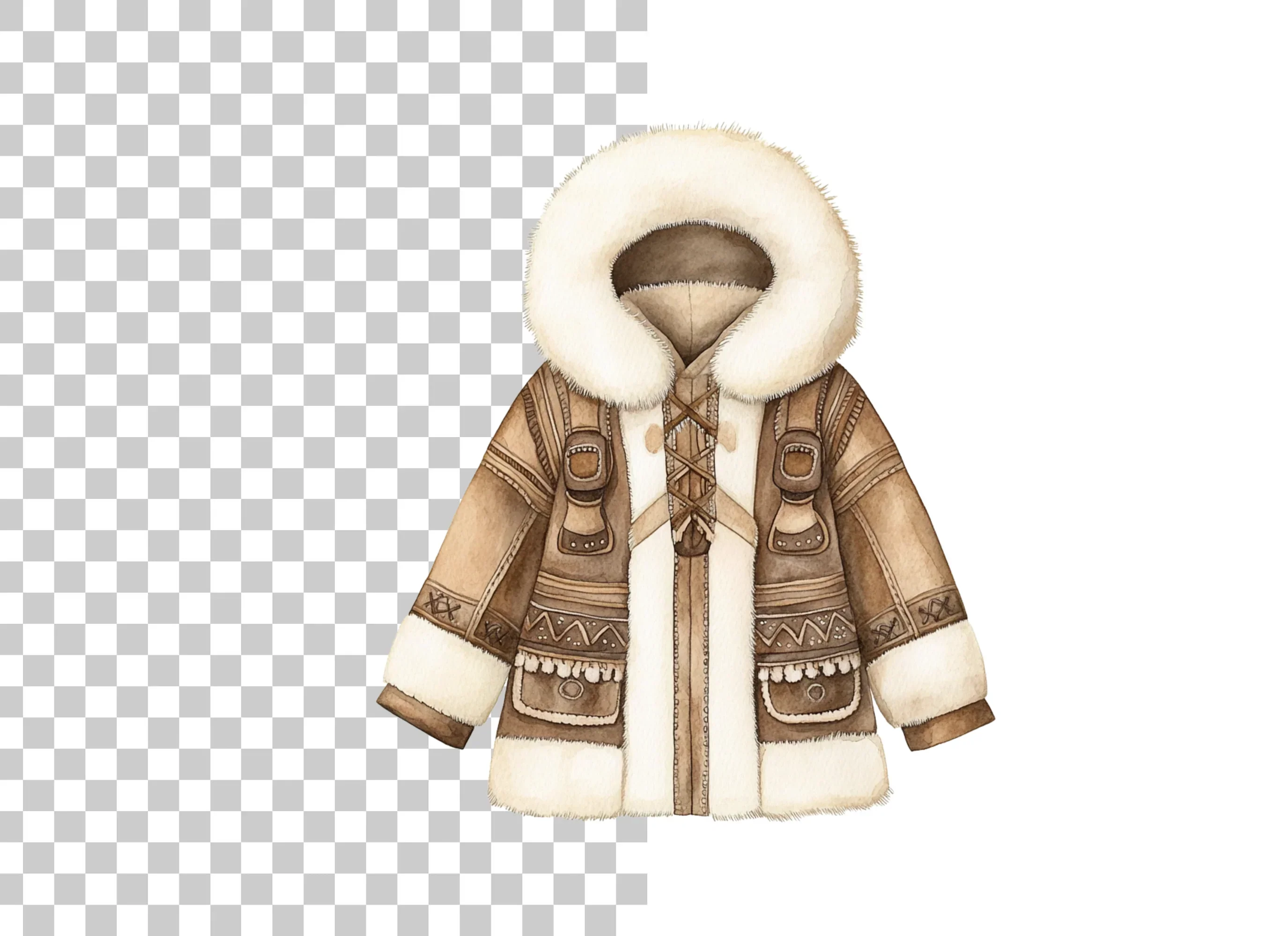 Cozy Winter Coat Clipart Bundle - Image 2