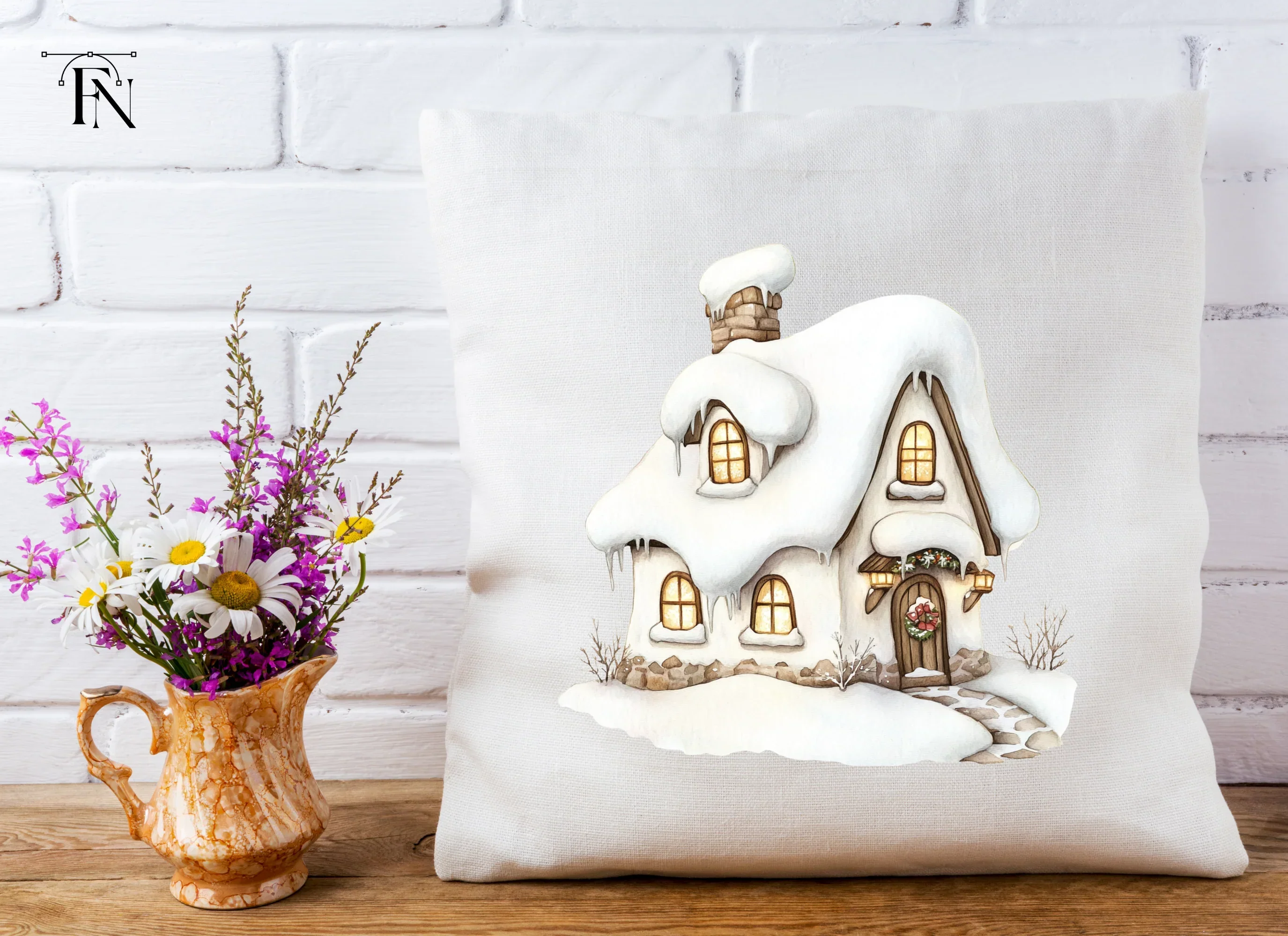 Cozy Winter Cottage Clipart Bundle - Image 5