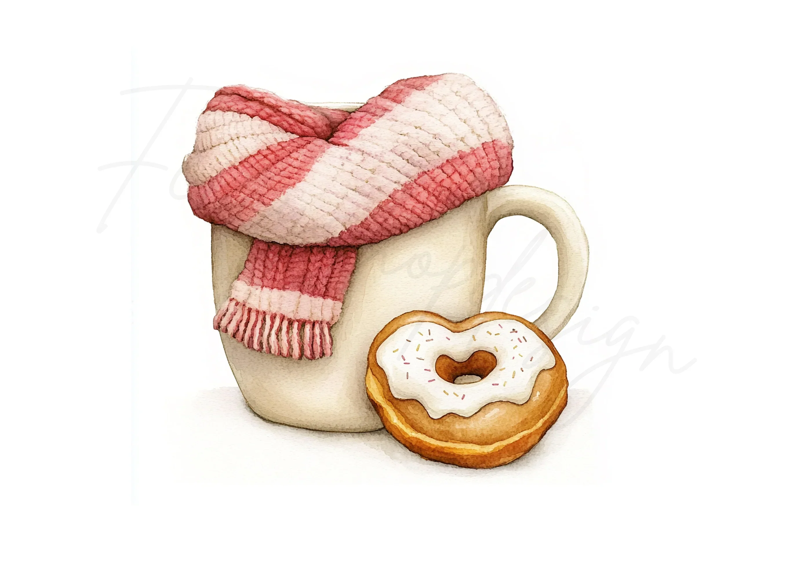 Cozy Winter Donut Clipart Bundle - Image 2