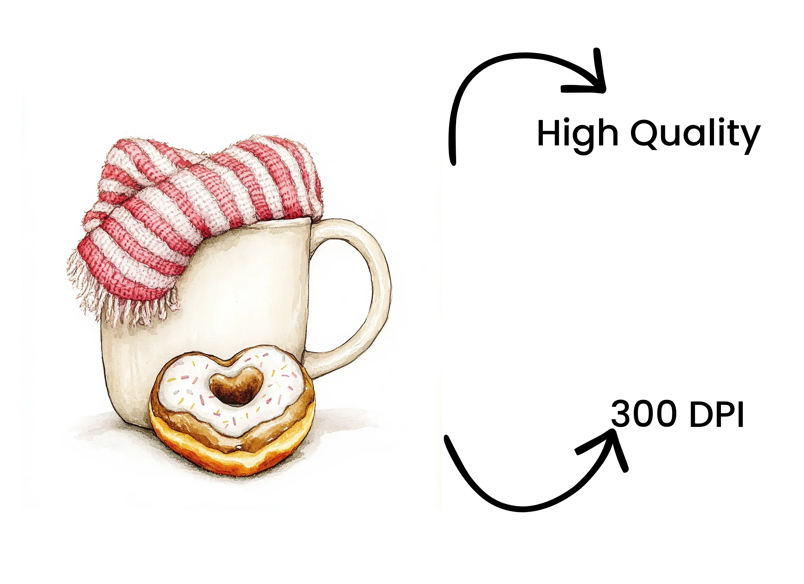 Cozy Winter Donut Clipart Bundle - Image 4