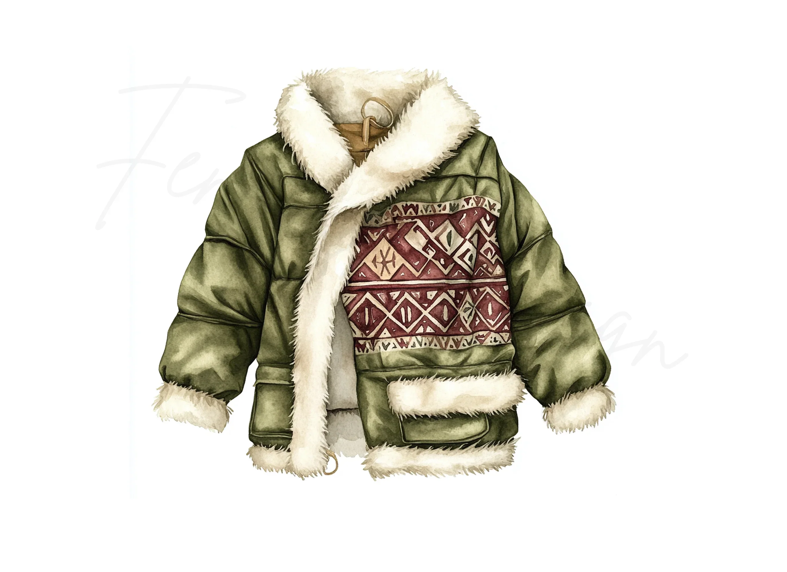 Cozy Winter Jacket Clipart Bundle - Image 2