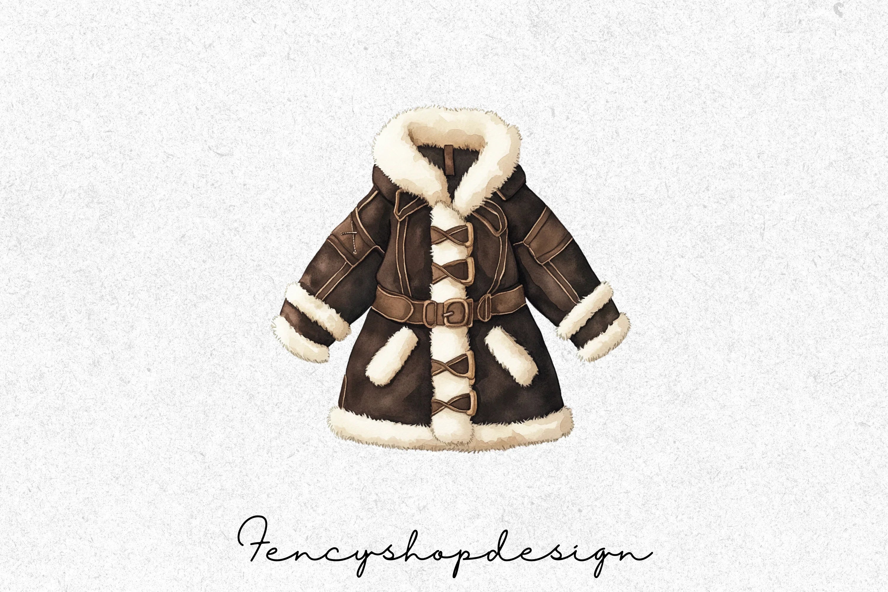 Cozy Winter Parka Clipart Bundle - Image 3