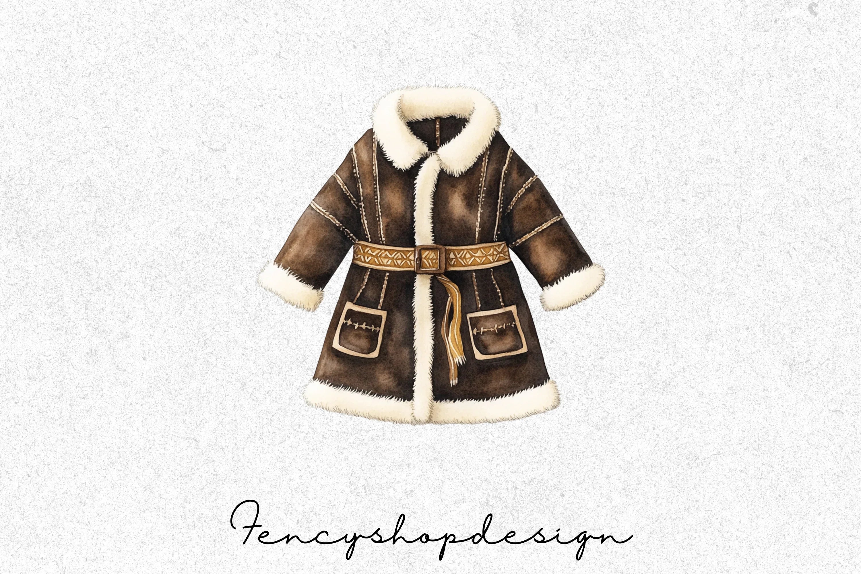Cozy Winter Parka Clipart Bundle - Image 4