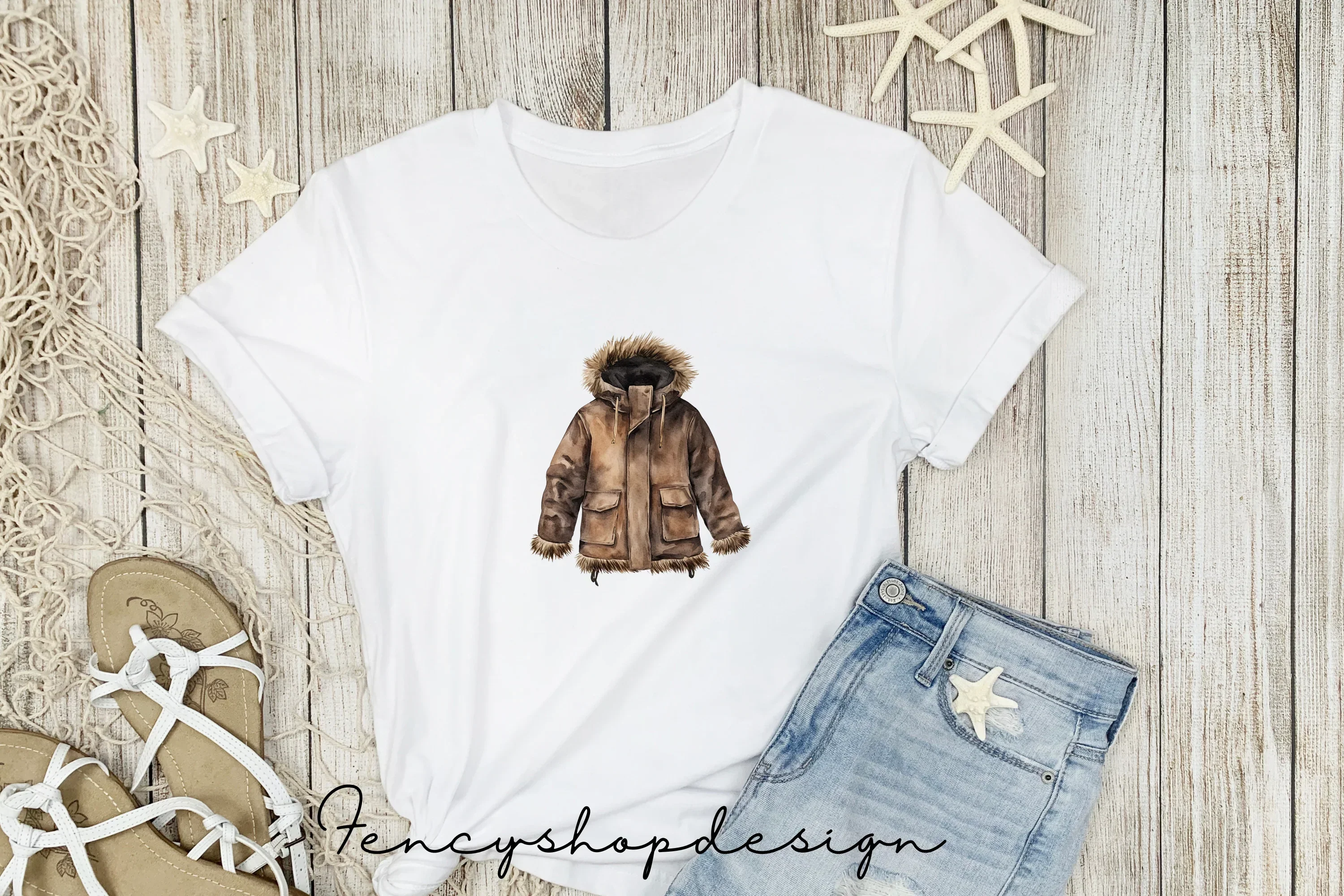 Cozy Winter Parka Clipart Bundle - Image 5