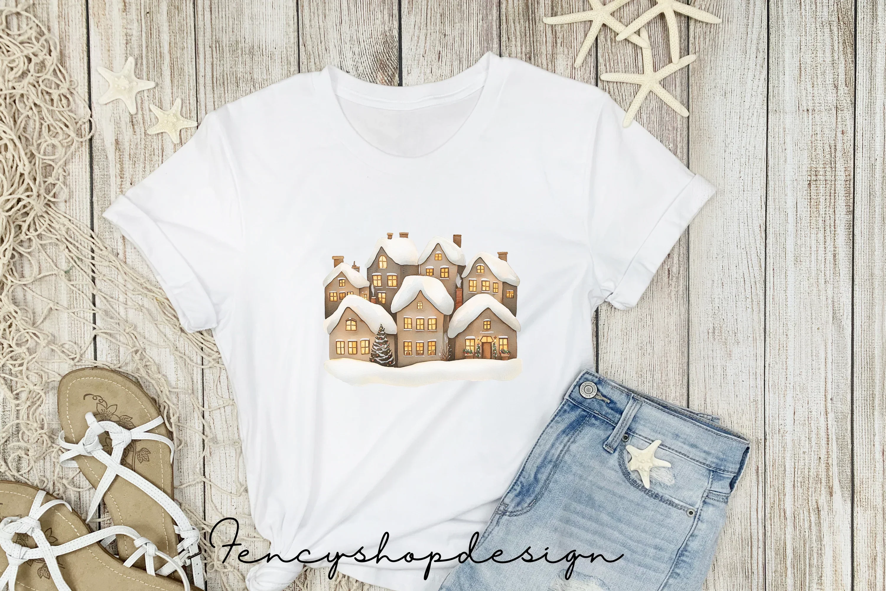 Cozy Winter Village Clipart Bundle - Image 4