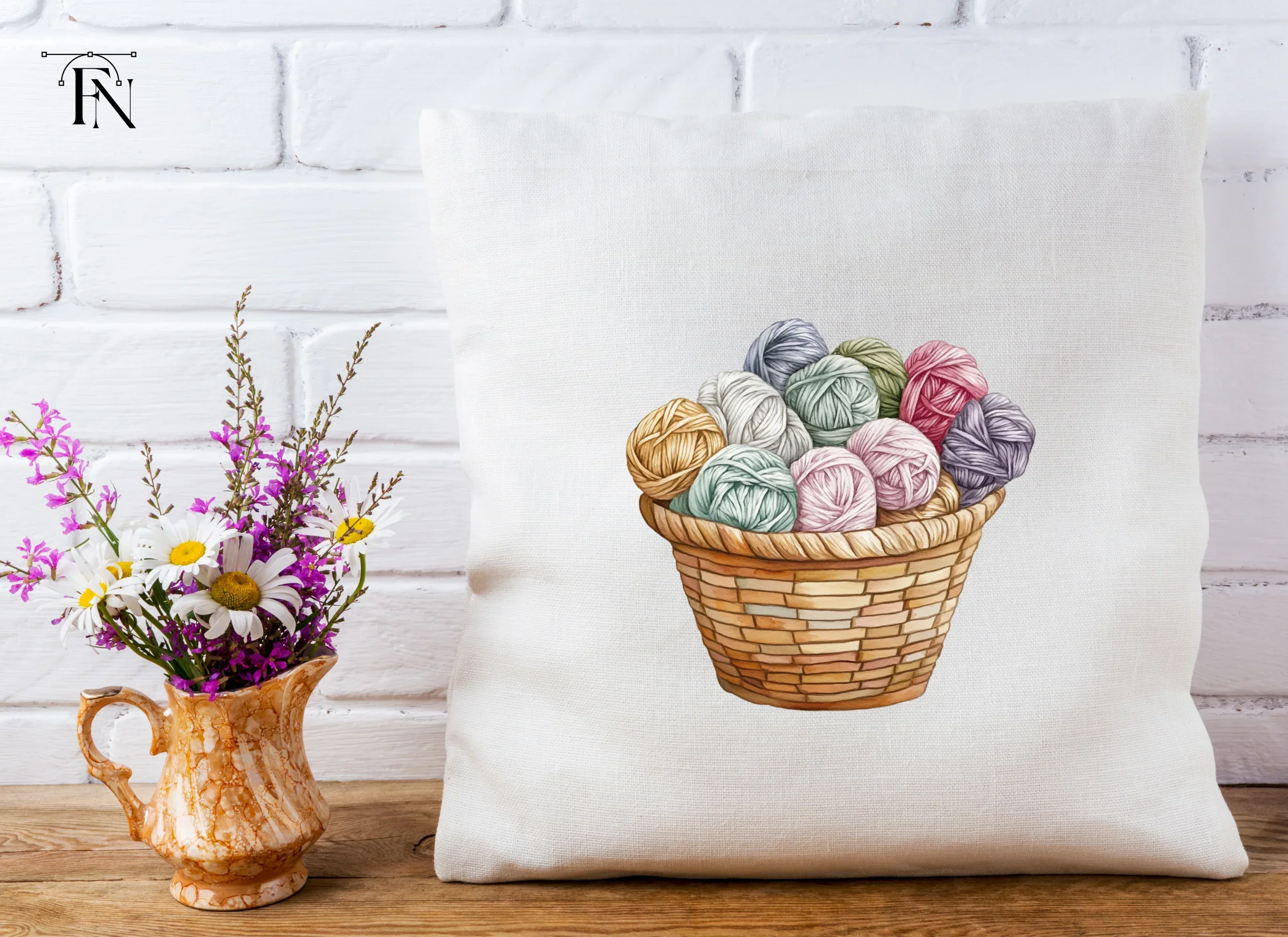Cozy Yarn Basket Clipart Bundle - Image 5