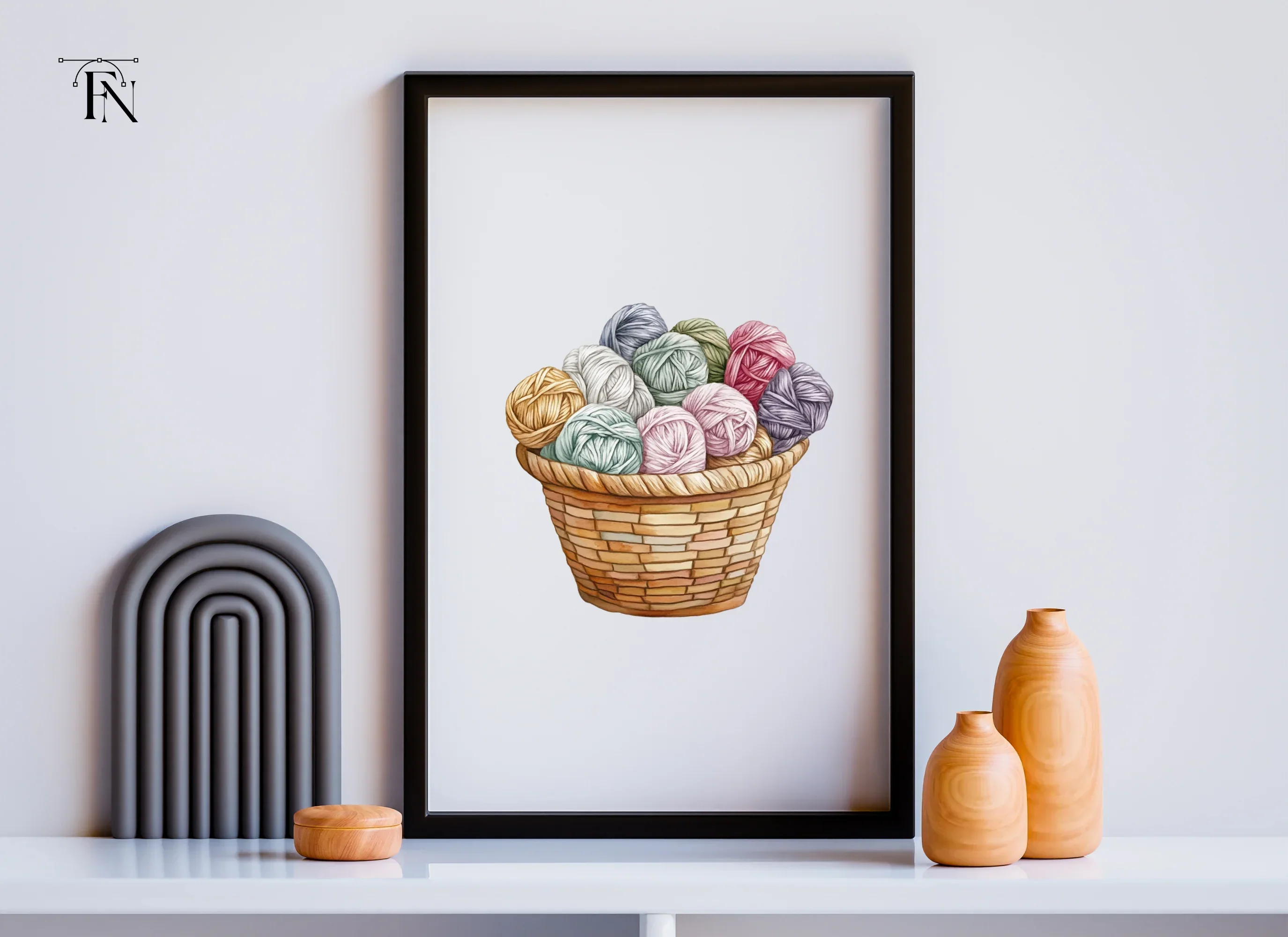 Cozy Yarn Basket Clipart Bundle - Image 6