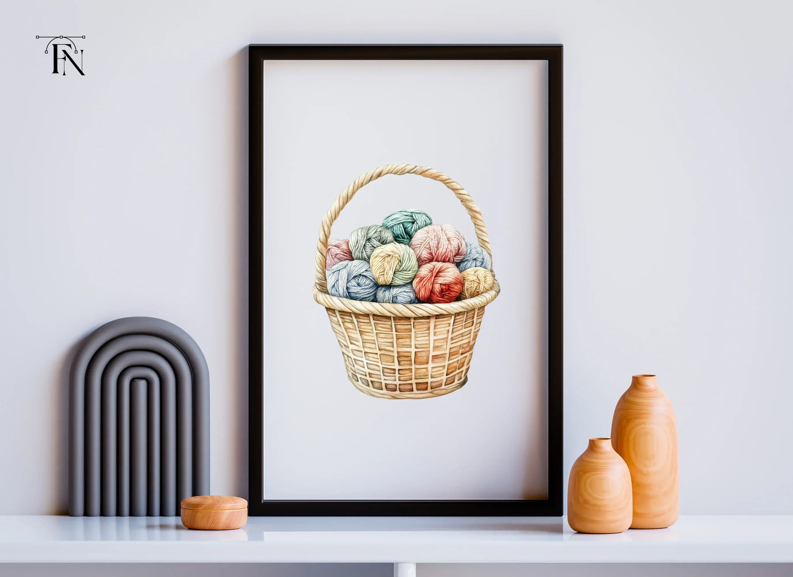 Cozy Yarn Basket Clipart Bundle - Image 6