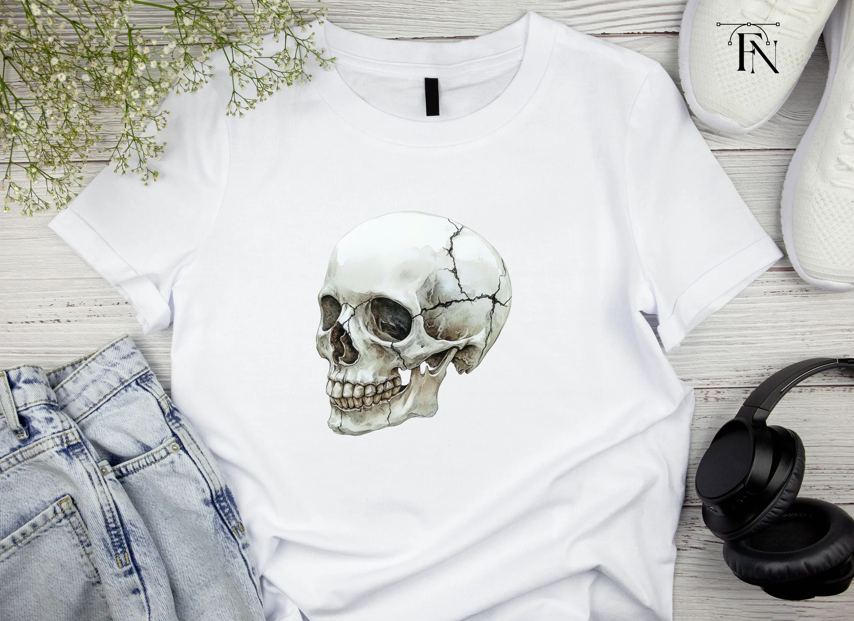 Cracked Skull Side View Clipart Bundle - Image 5