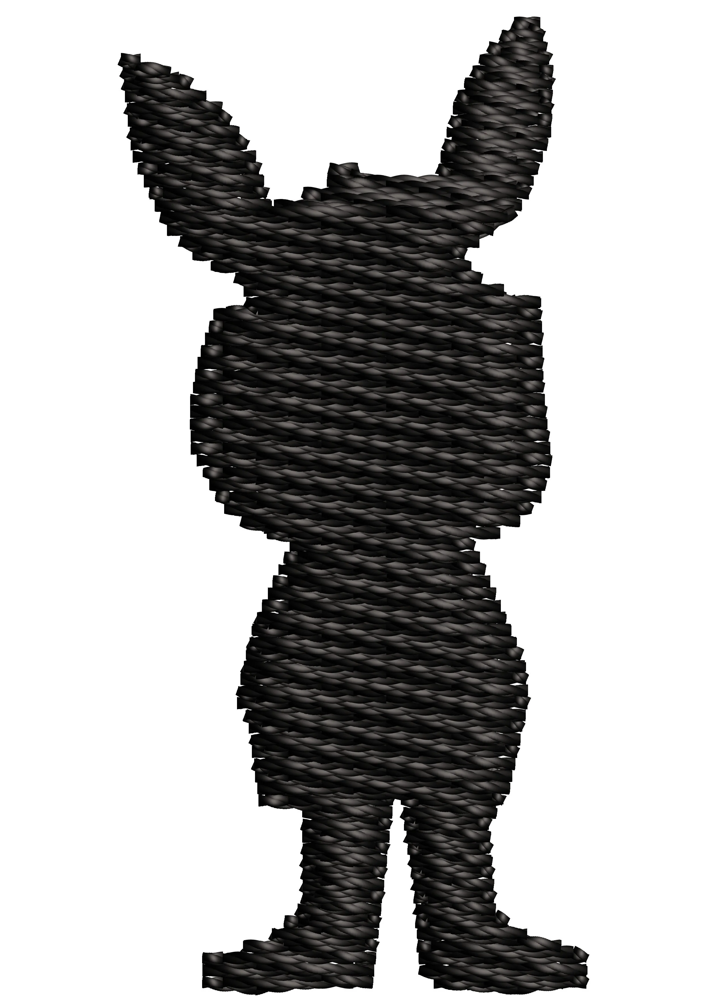 Crazy Rabbit Embroidery Design