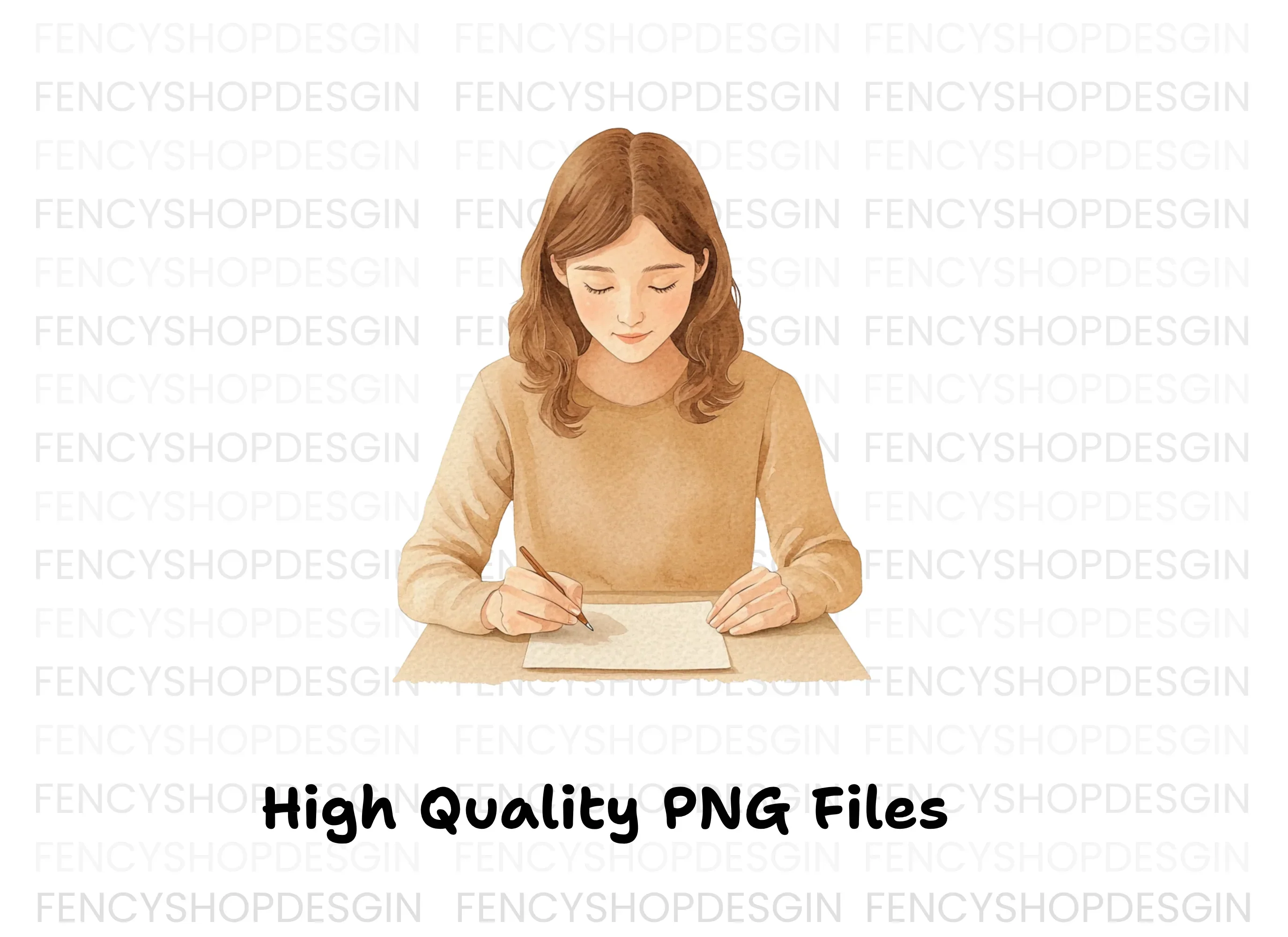 Creative Woman Writing Clipart Bundle - Image 2