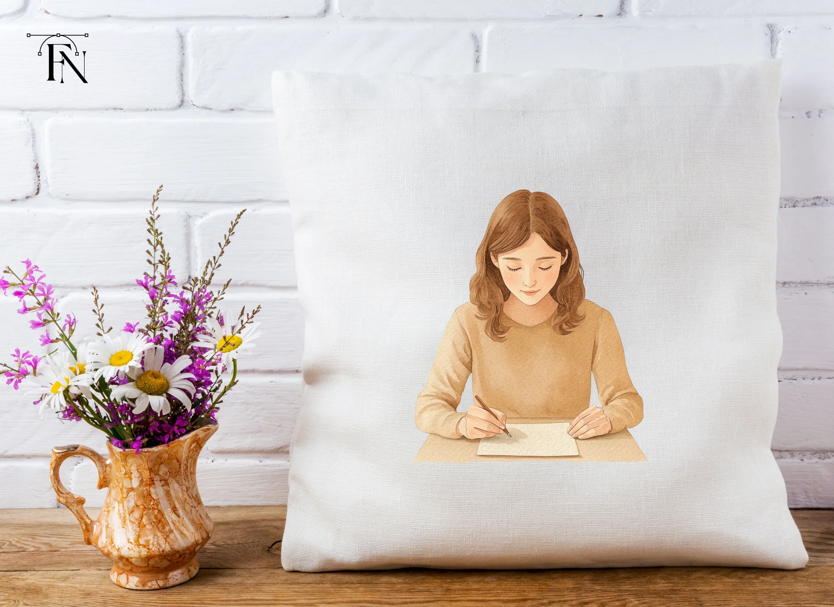 Creative Woman Writing Clipart Bundle - Image 4