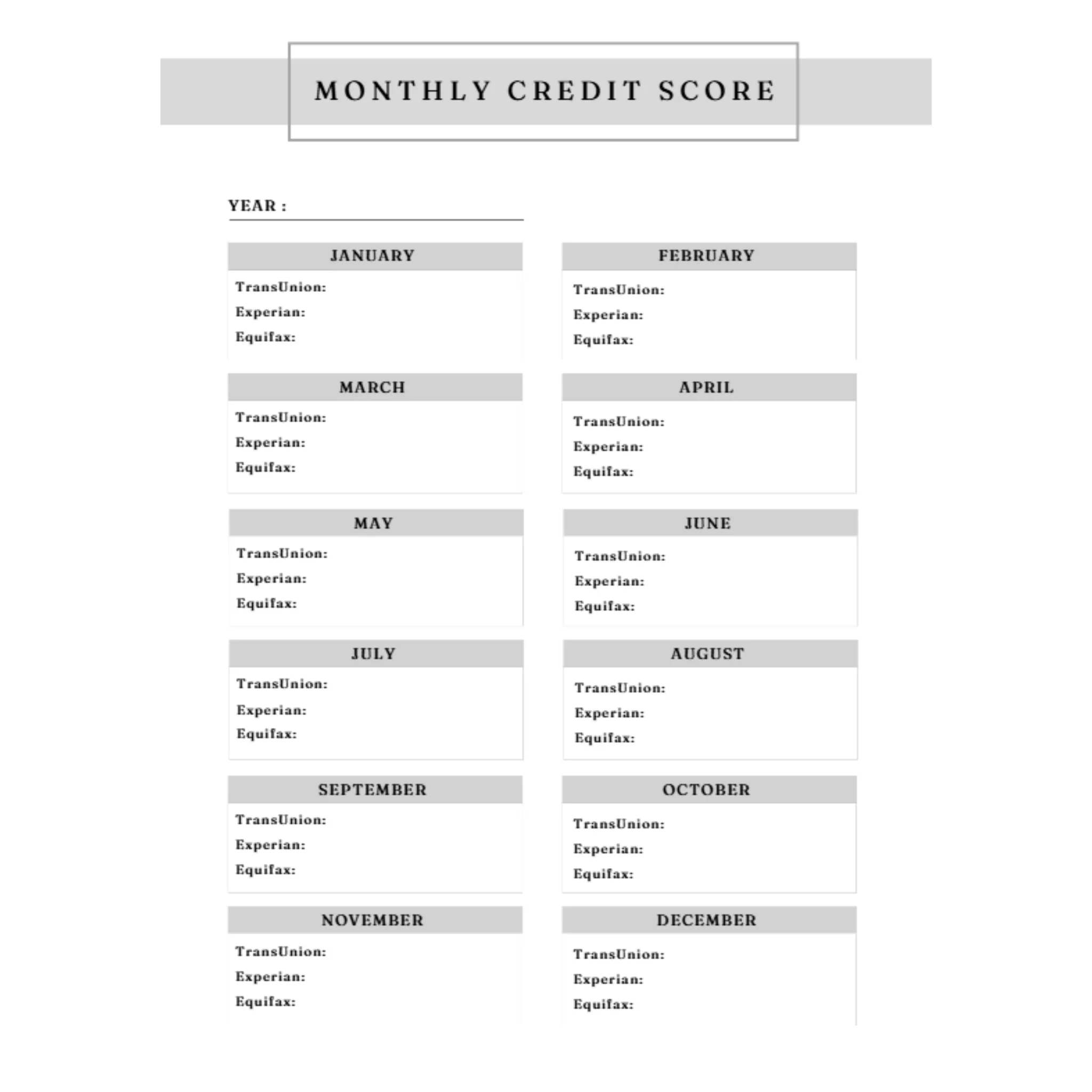 Credit Trackers Bundle - Image 3
