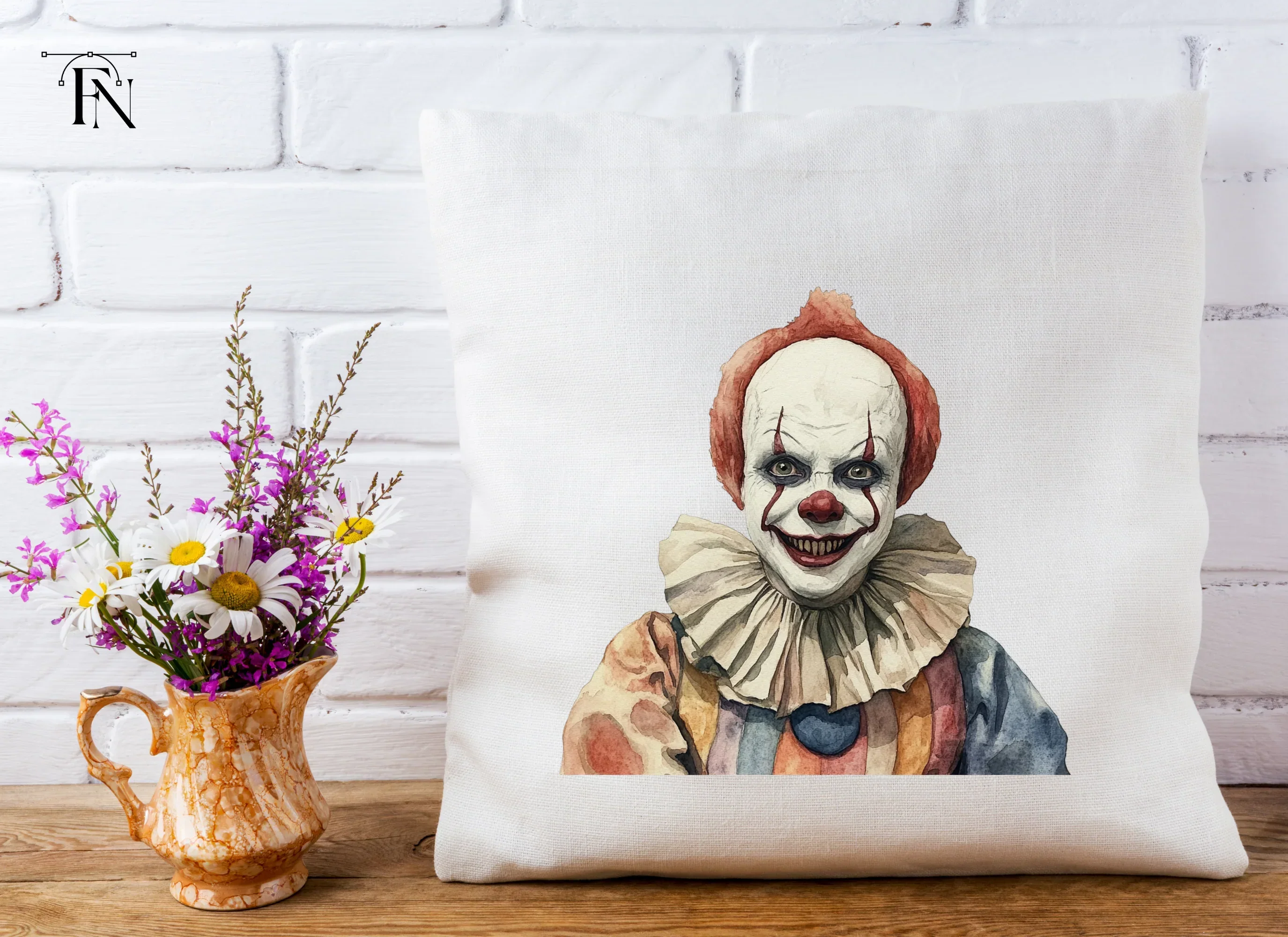 Creepy Clown Faces Clipart Bundle - Image 5