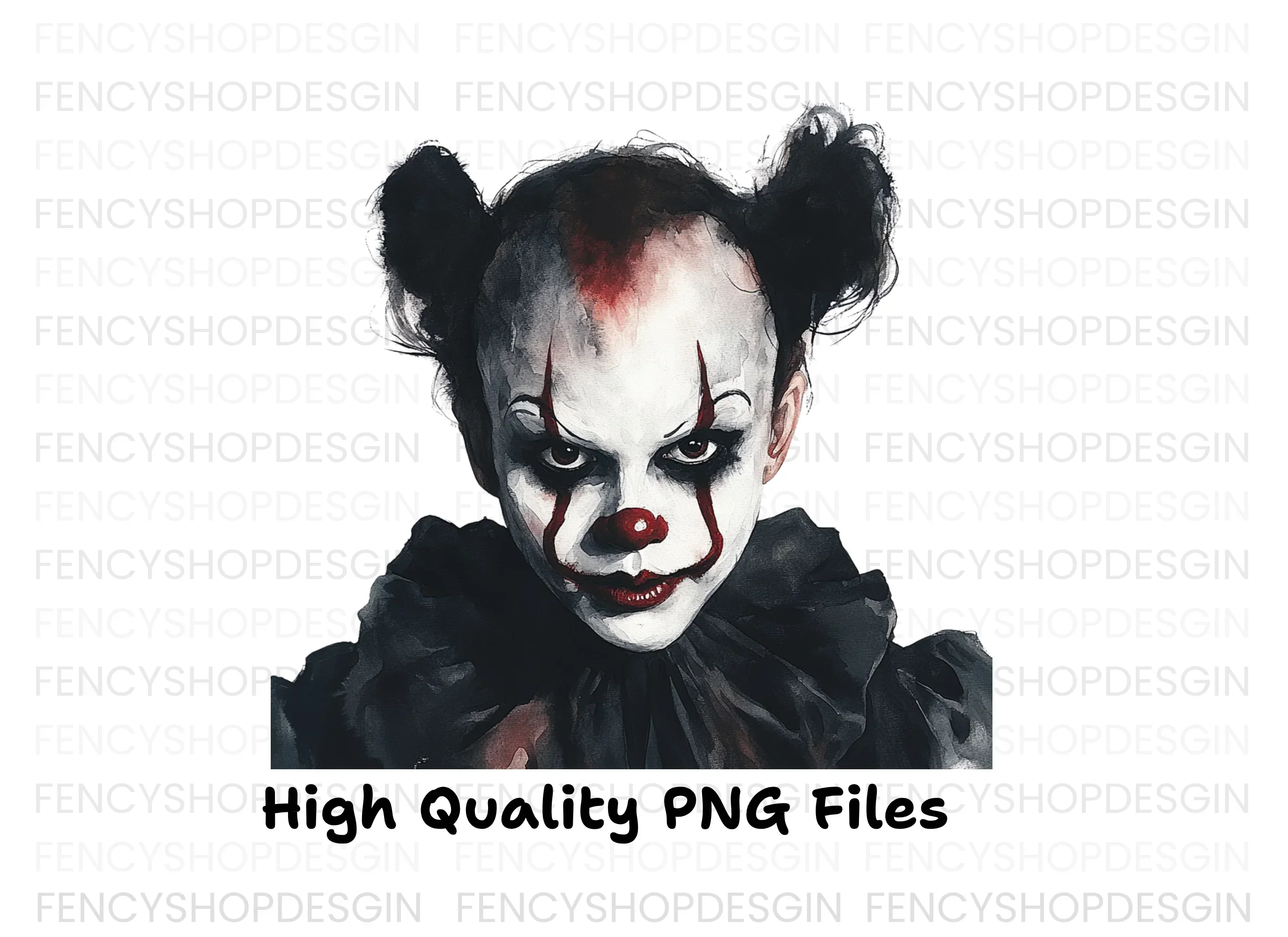 Creepy Clown Halloween Clipart Bundle - Image 3