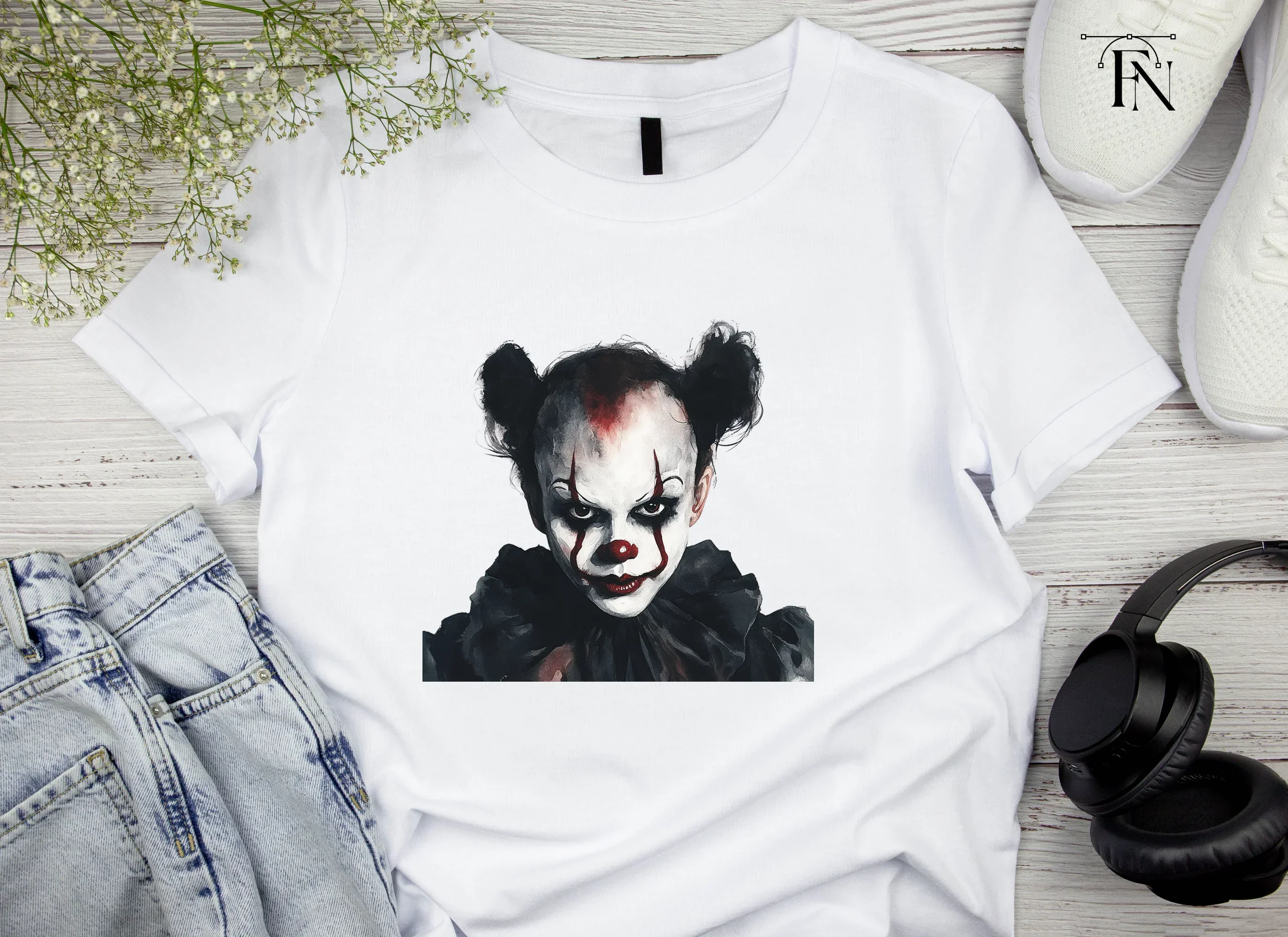 Creepy Clown Halloween Clipart Bundle - Image 4