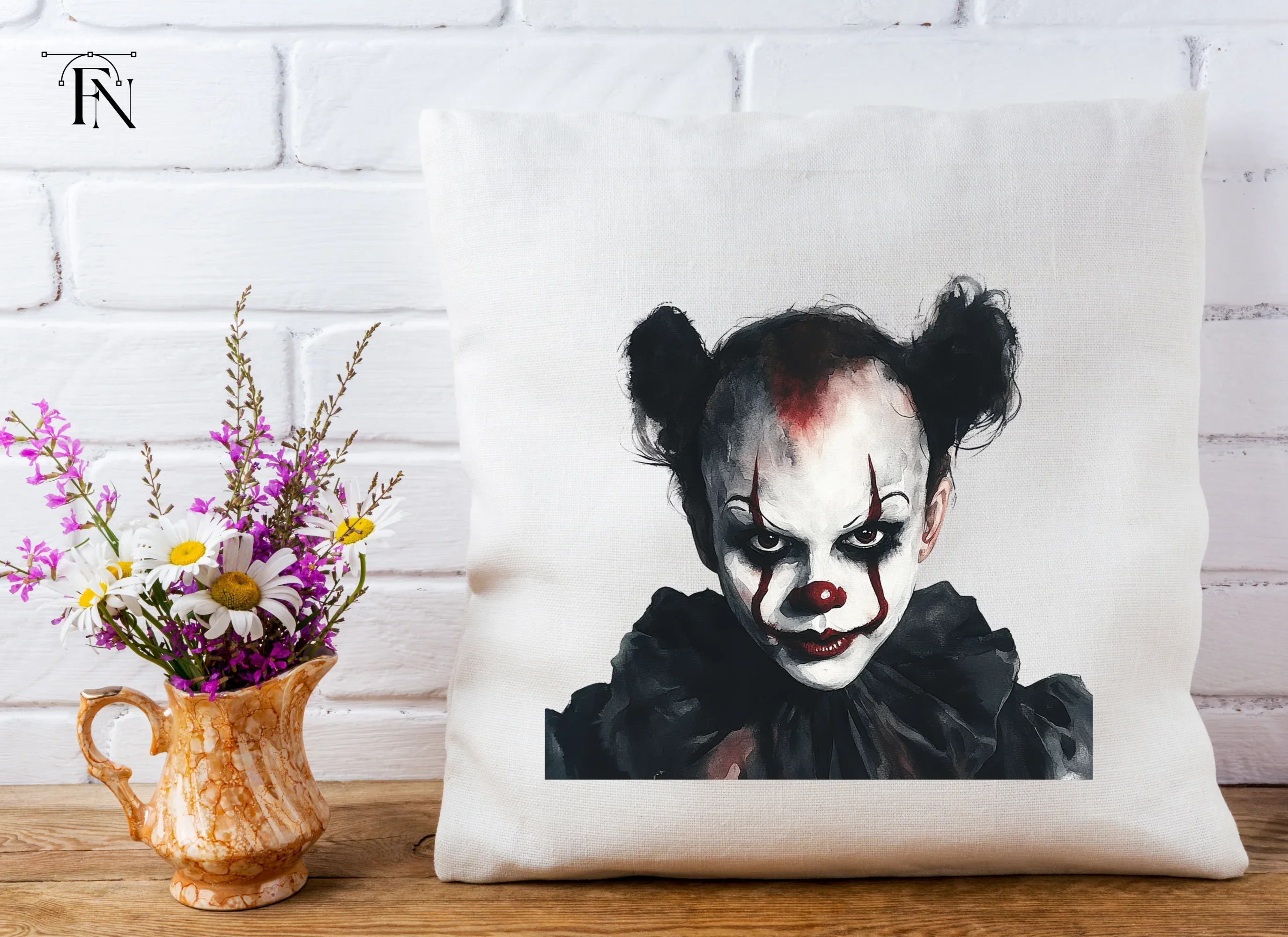 Creepy Clown Halloween Clipart Bundle - Image 5