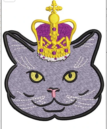 Croon Cat Embroidery Design