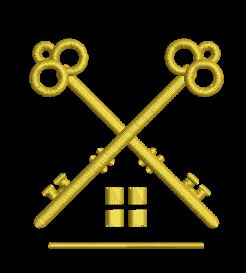 Crossed Keys Embroidery Design