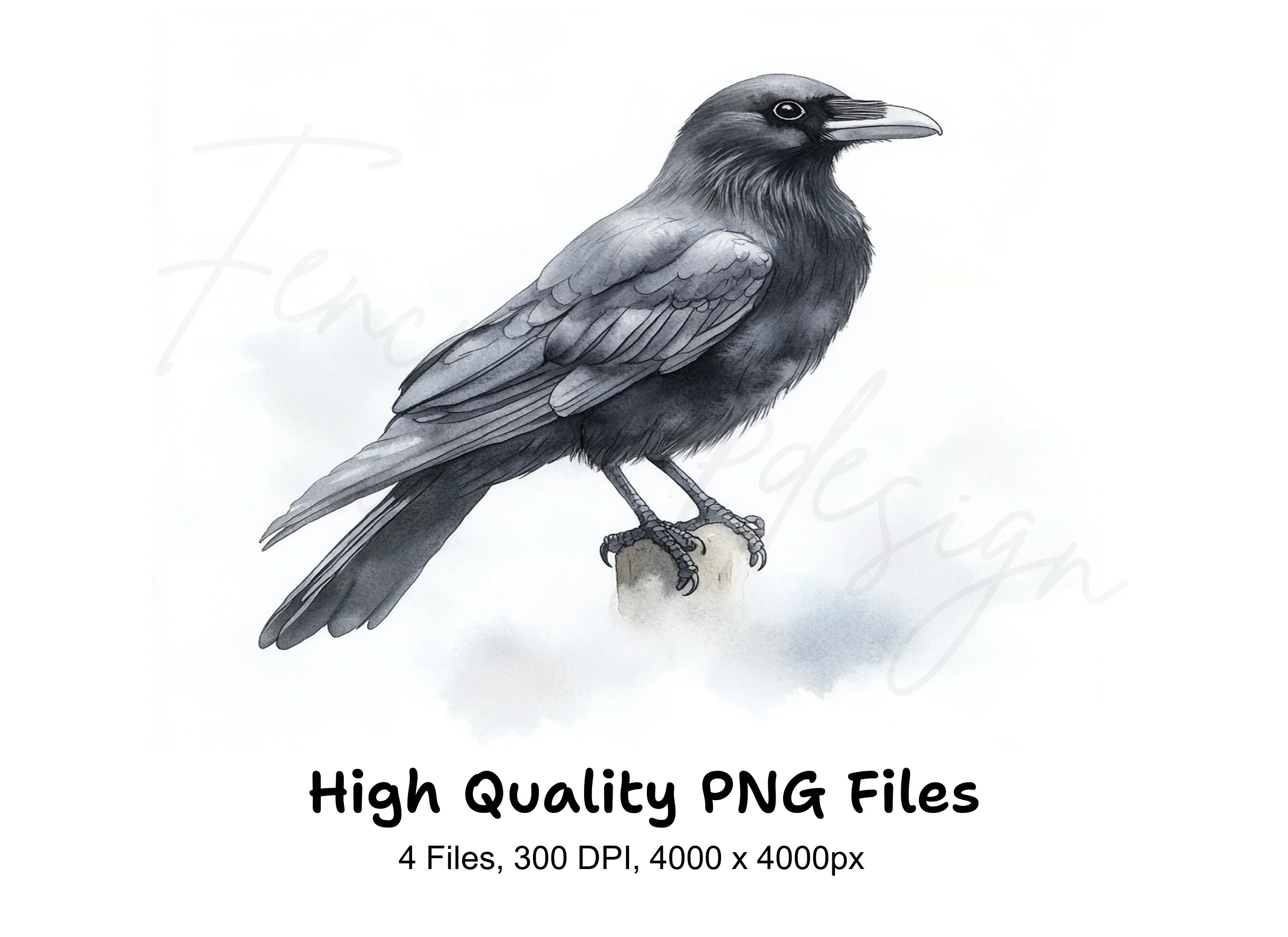 Crow and Magpie Clipart Bundle