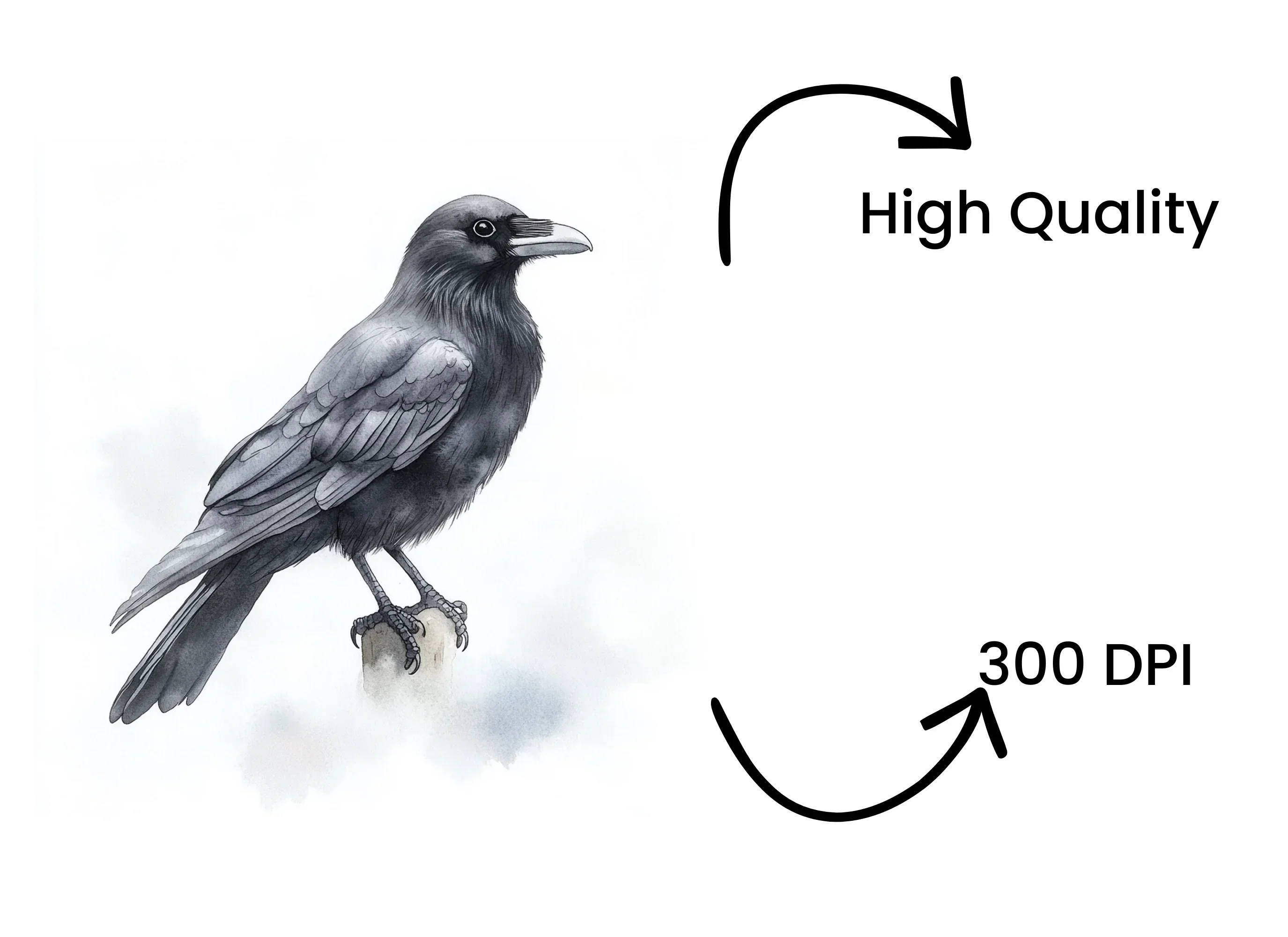 Crow and Magpie Clipart Bundle - Image 4
