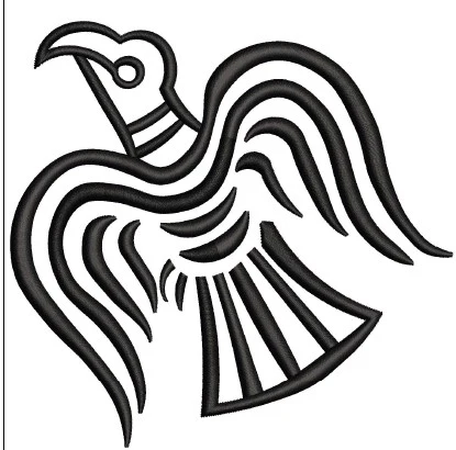 Crow Embroidery Design