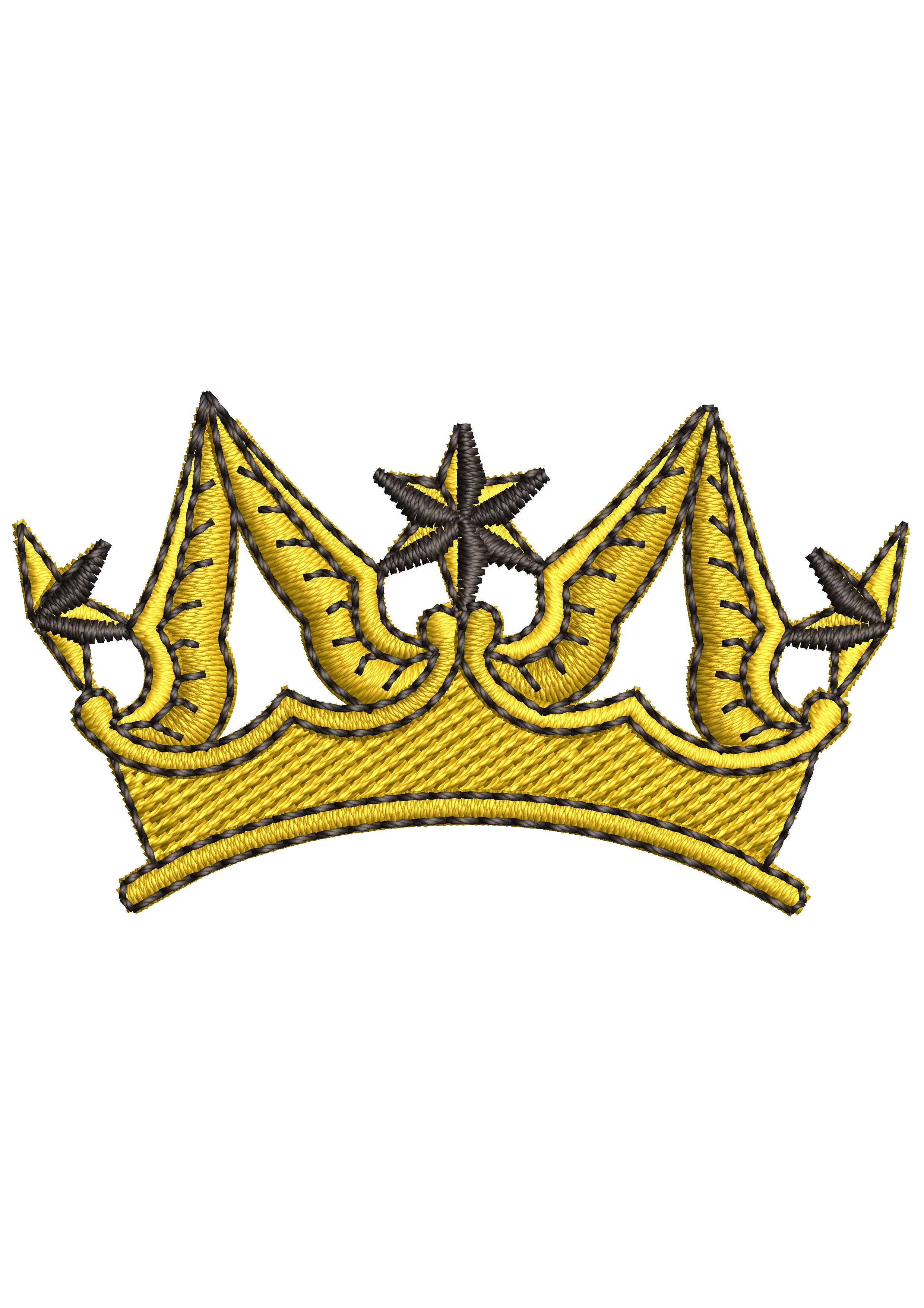Crown End Embroidery Design
