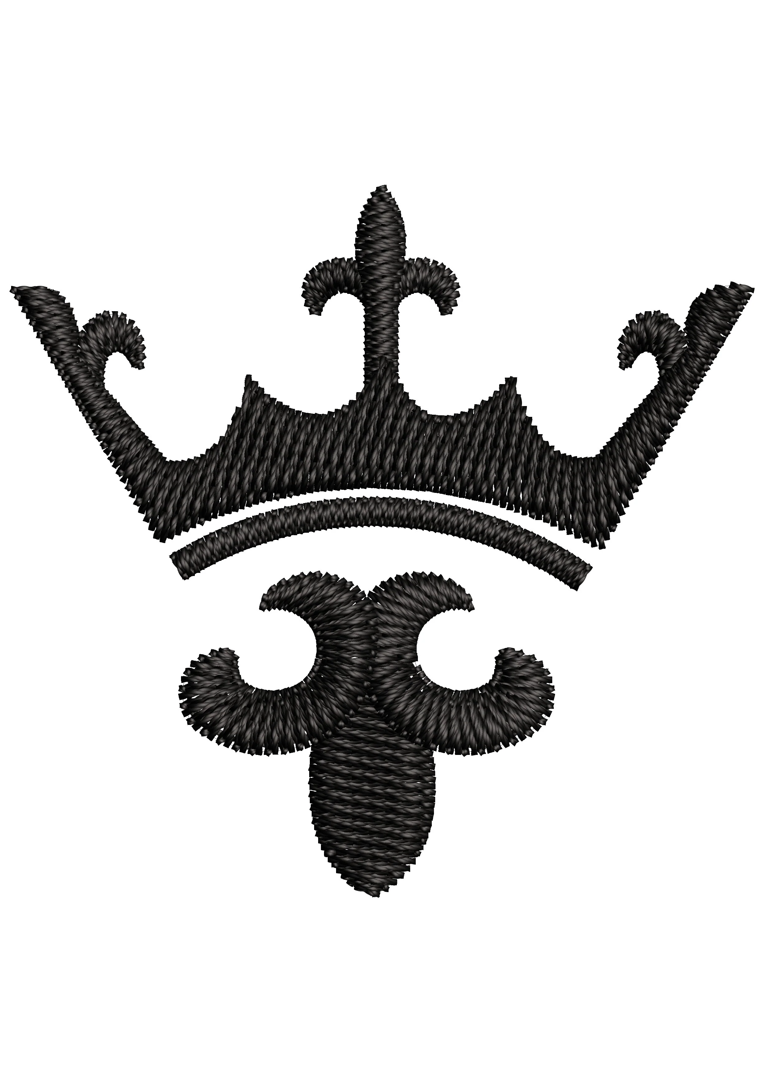 Crown Sign Embroidery Design