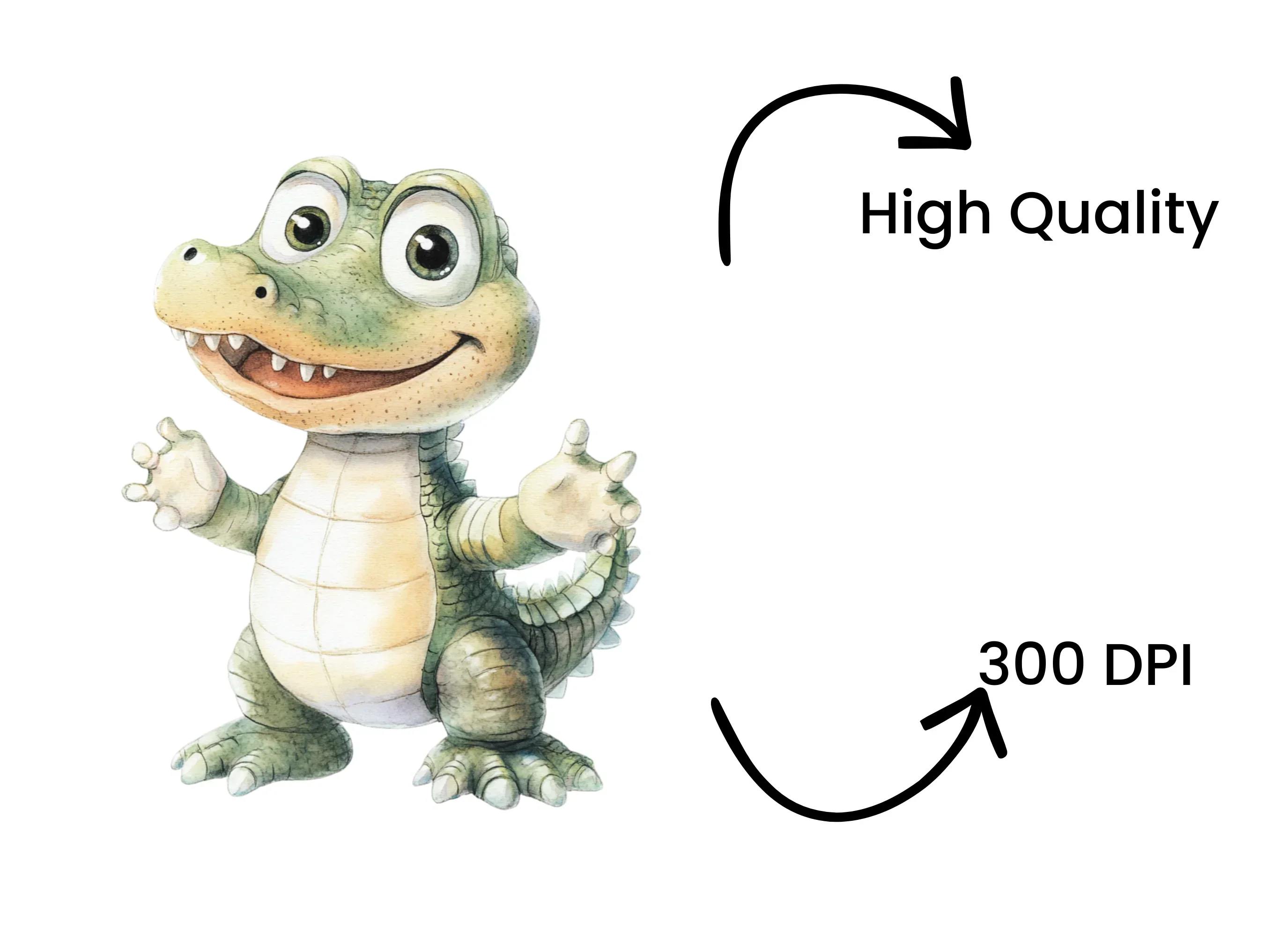 Cute Alligator and Crocodile Clipart Bundle - Image 4