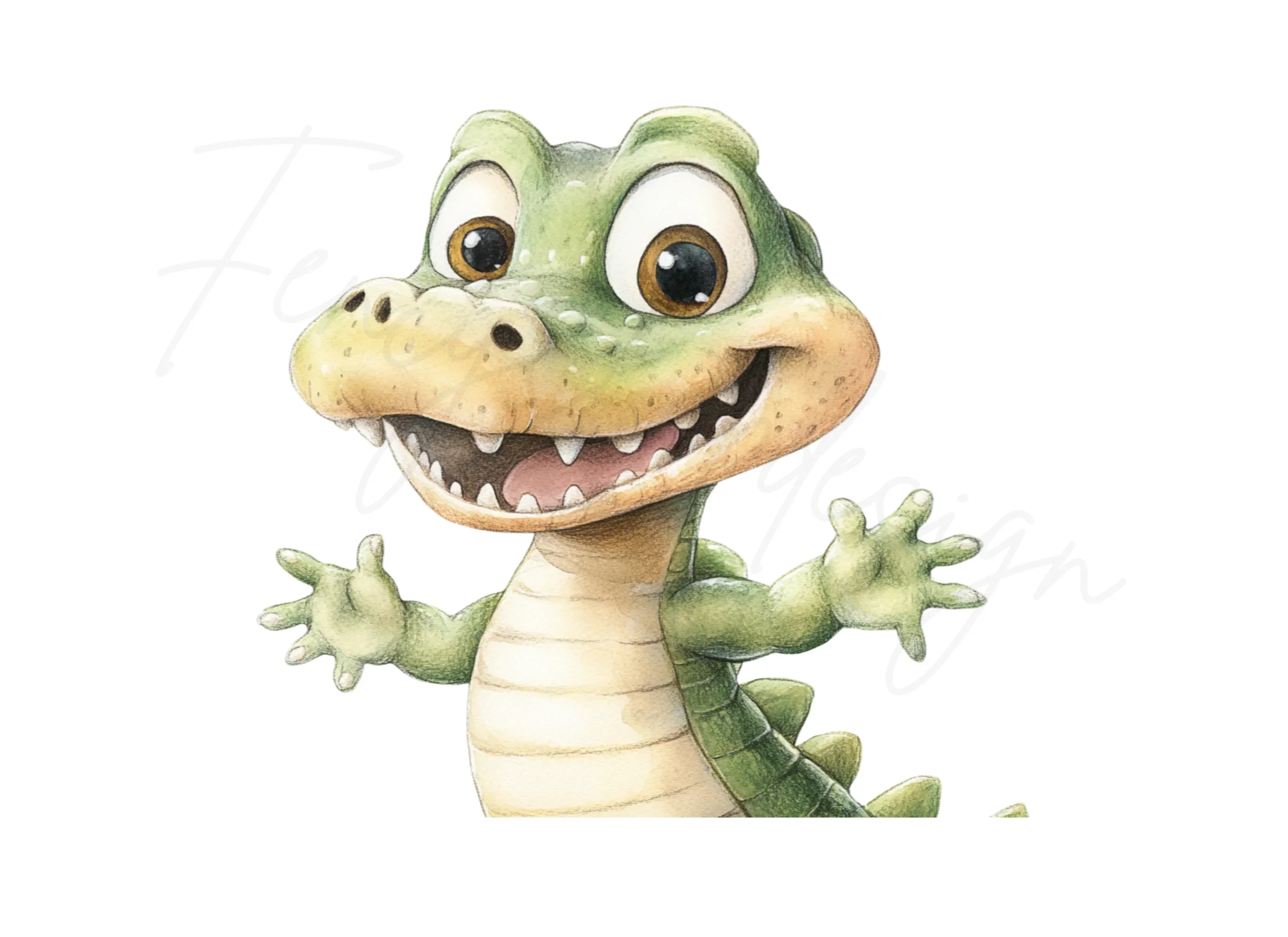 Cute Alligator Clipart Bundle - Image 2