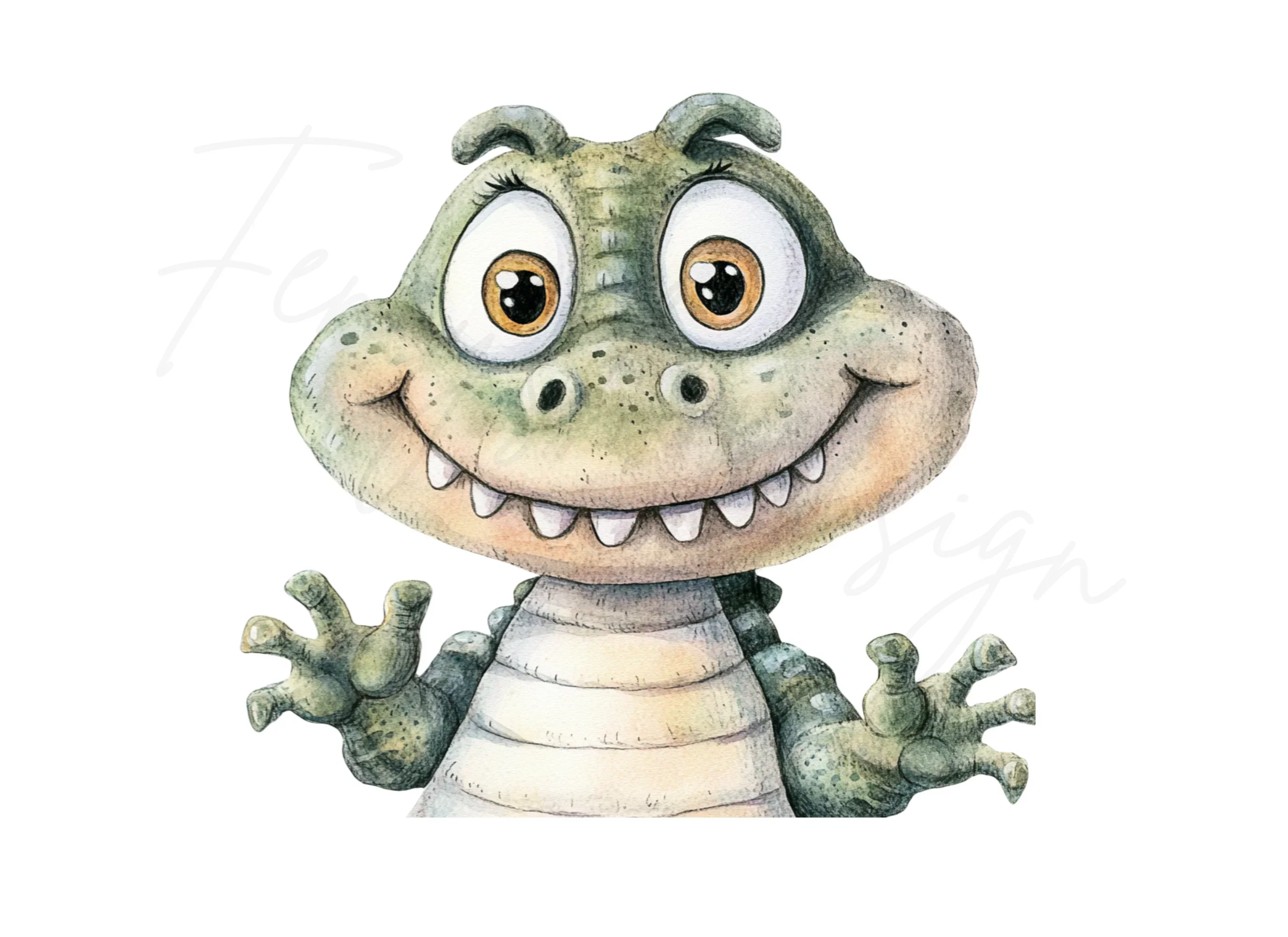 Cute Alligator Clipart Bundle - Image 3