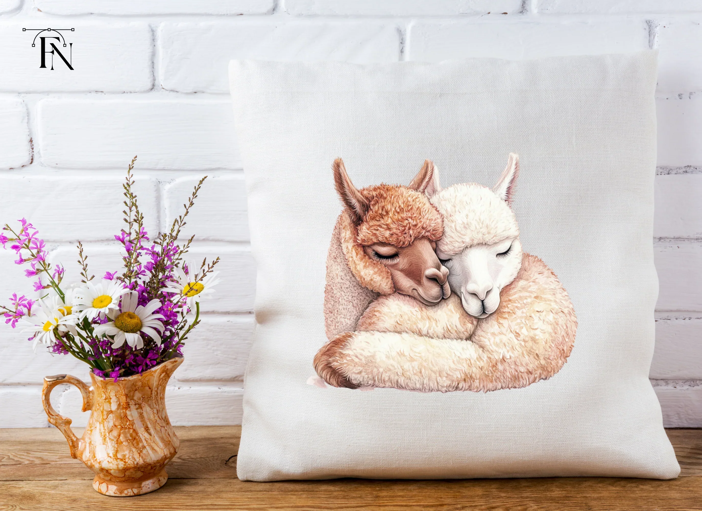 Cute Alpaca Family Clipart Bundle - Image 4