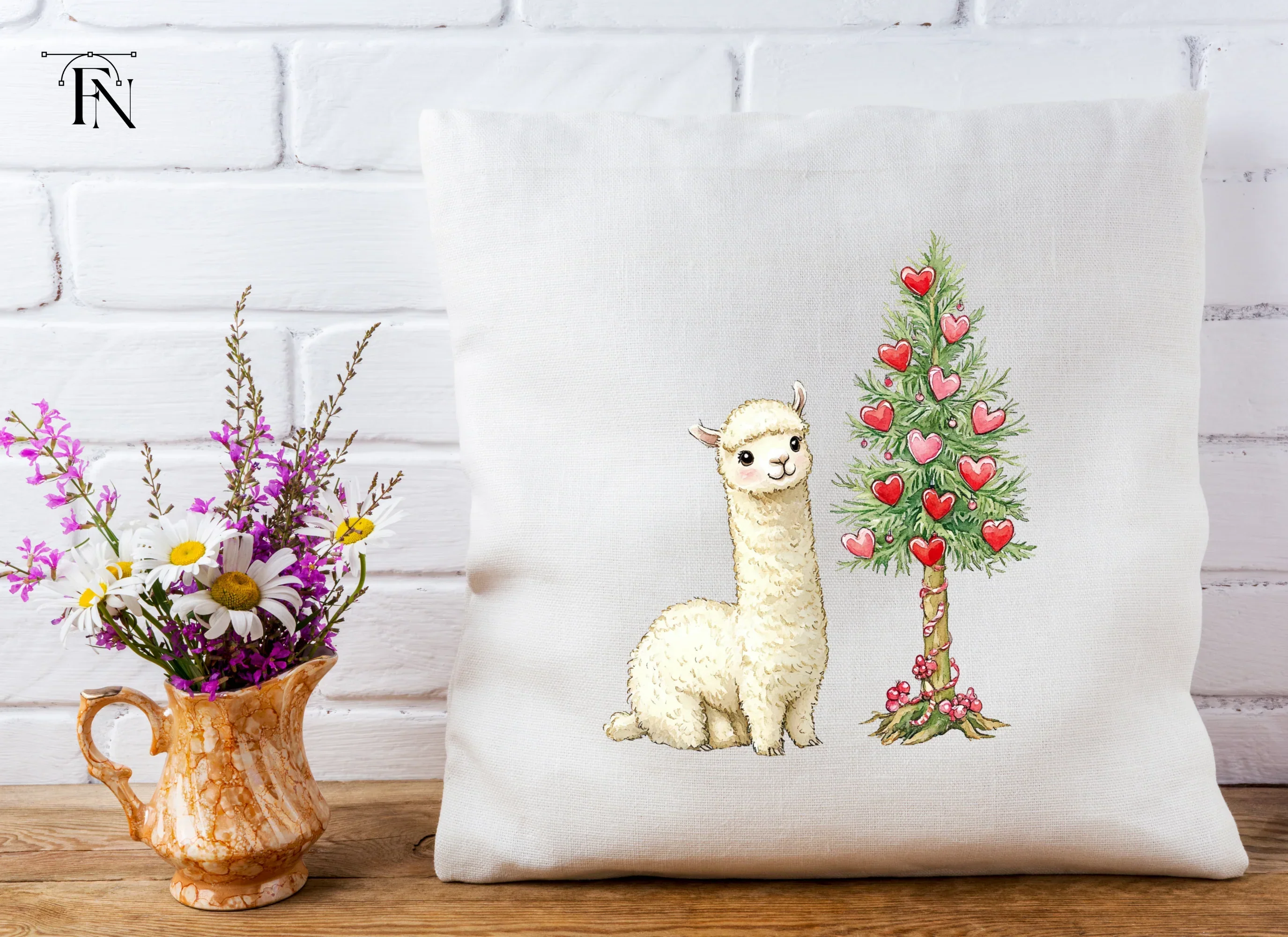 Cute Alpaca Valentine Day Clipart Bundle - Image 4