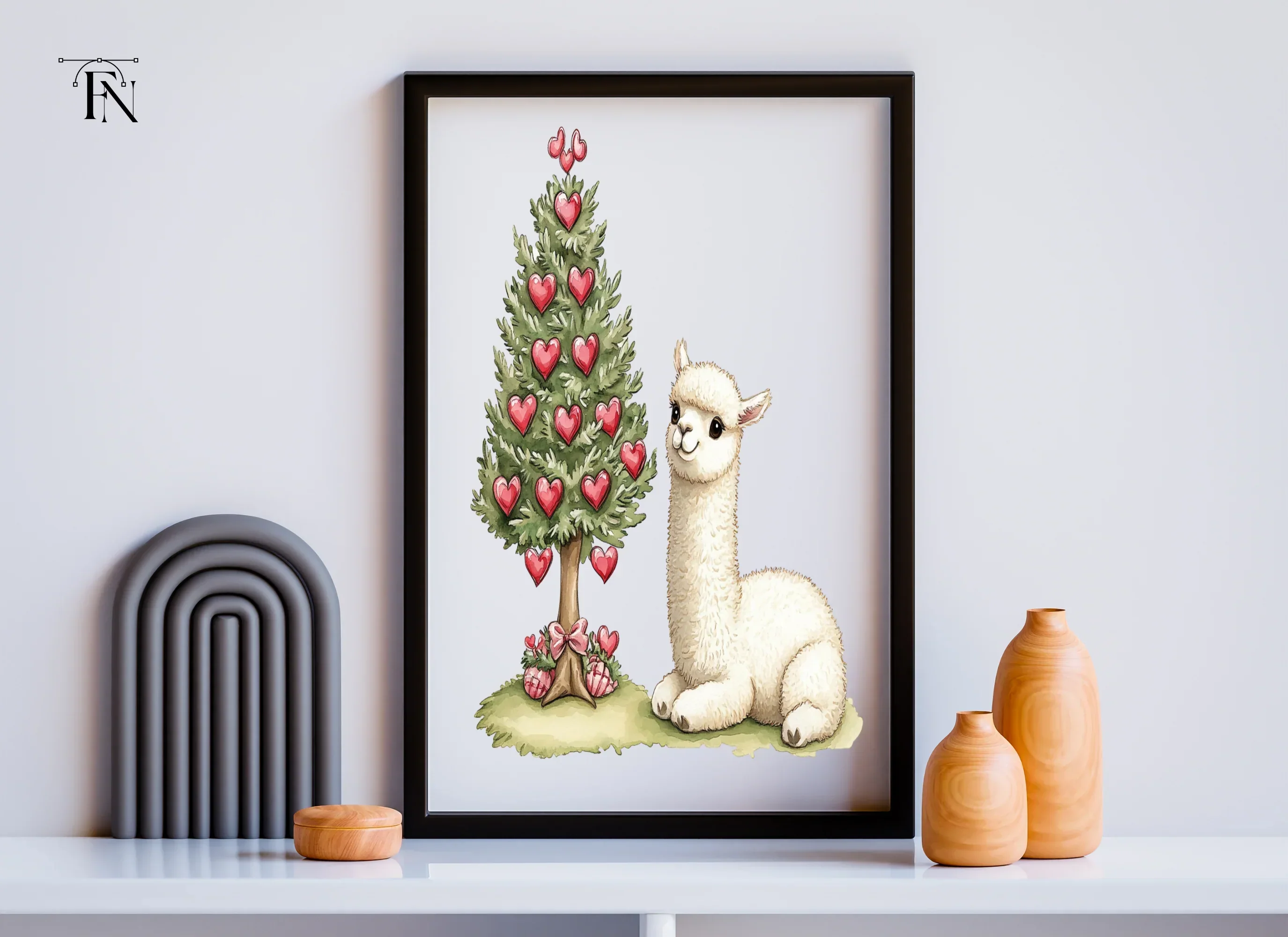 Cute Alpaca Valentine Day Clipart Bundle - Image 5