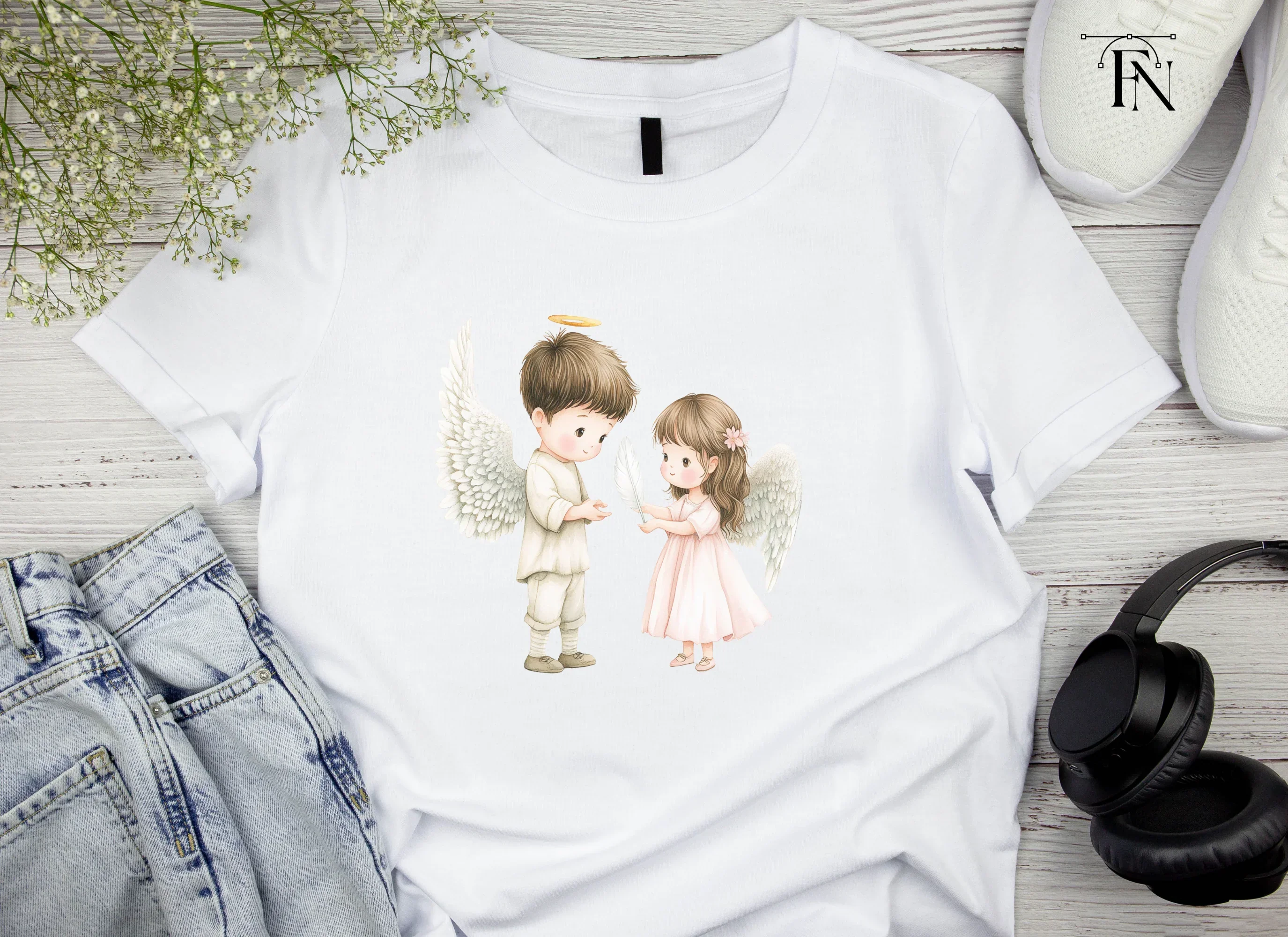 Cute Angel Kids Clipart Bundle - Image 4