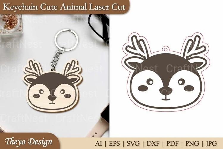 Cute Animal Keychain SVG Bundle