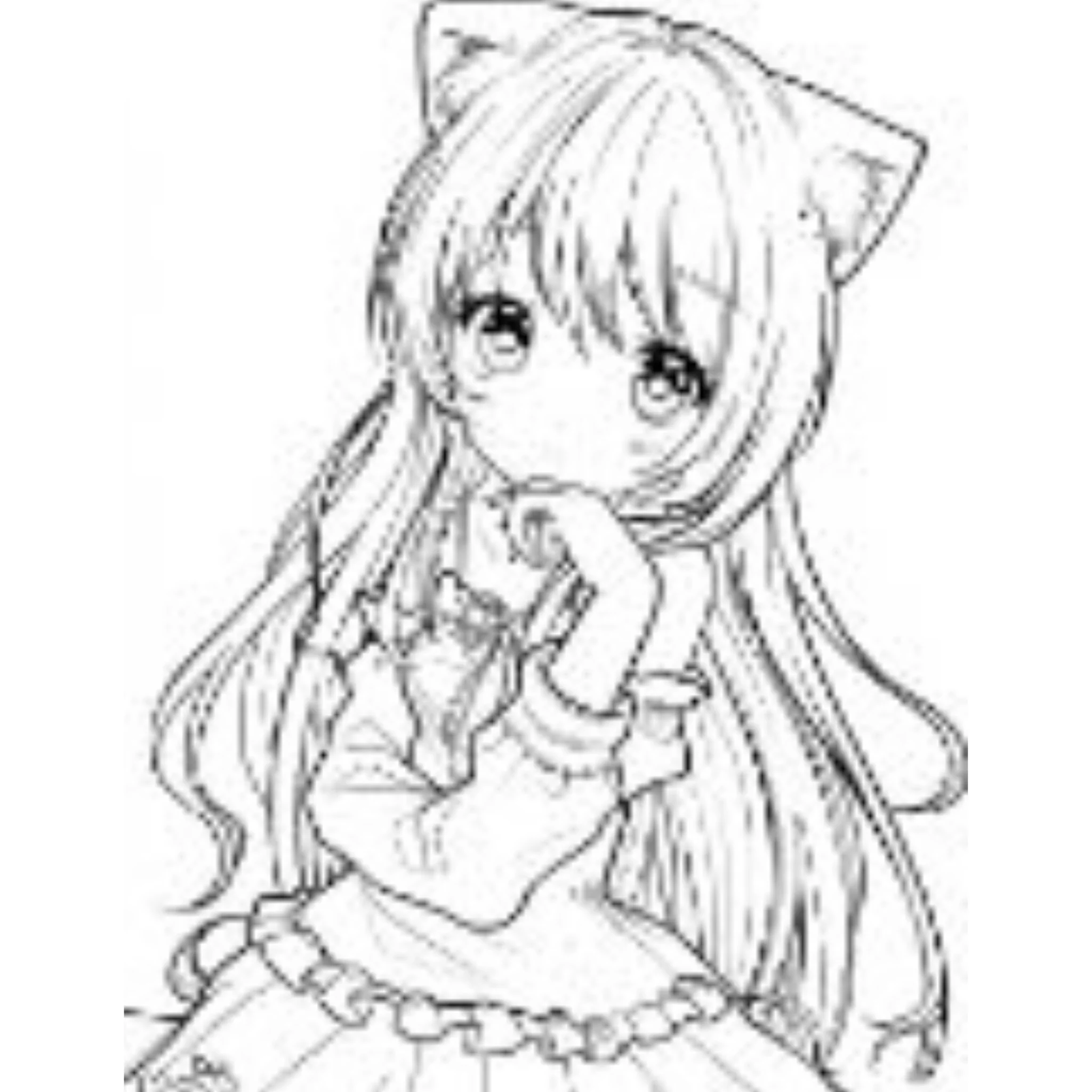 Cute Anime Girl Coloring Book - Image 4