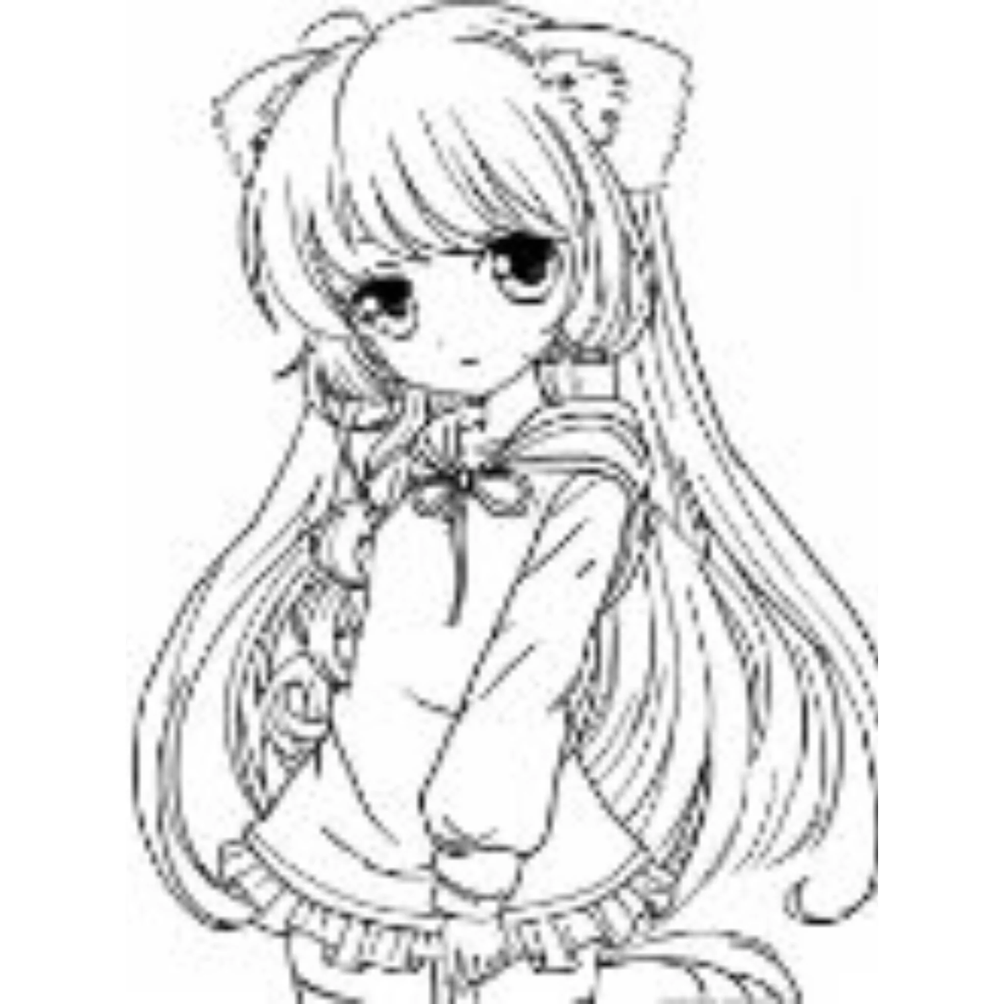 Cute Anime Girl Coloring Book - Image 5