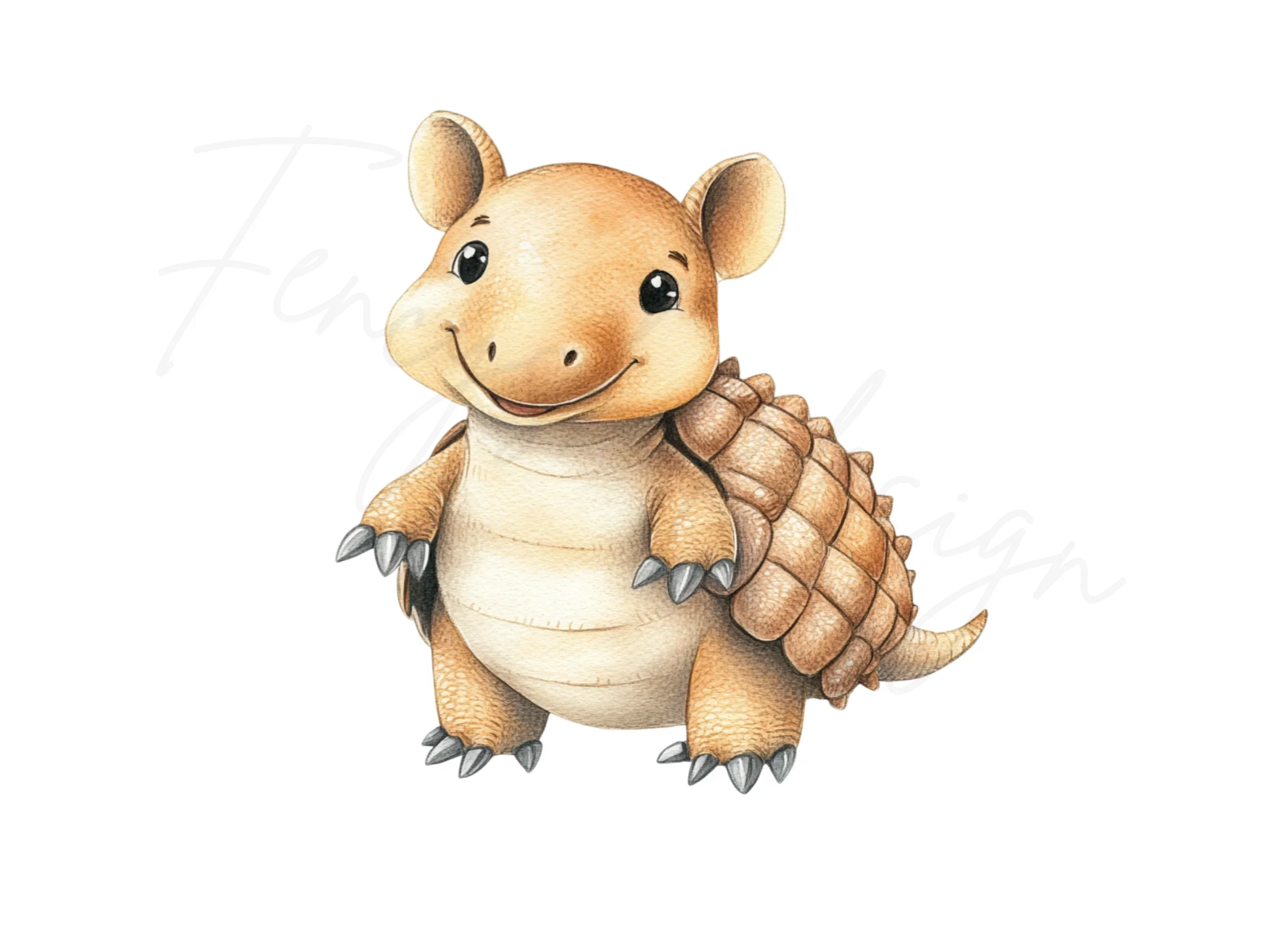 Cute Armadillo Clipart Bundle - Image 3