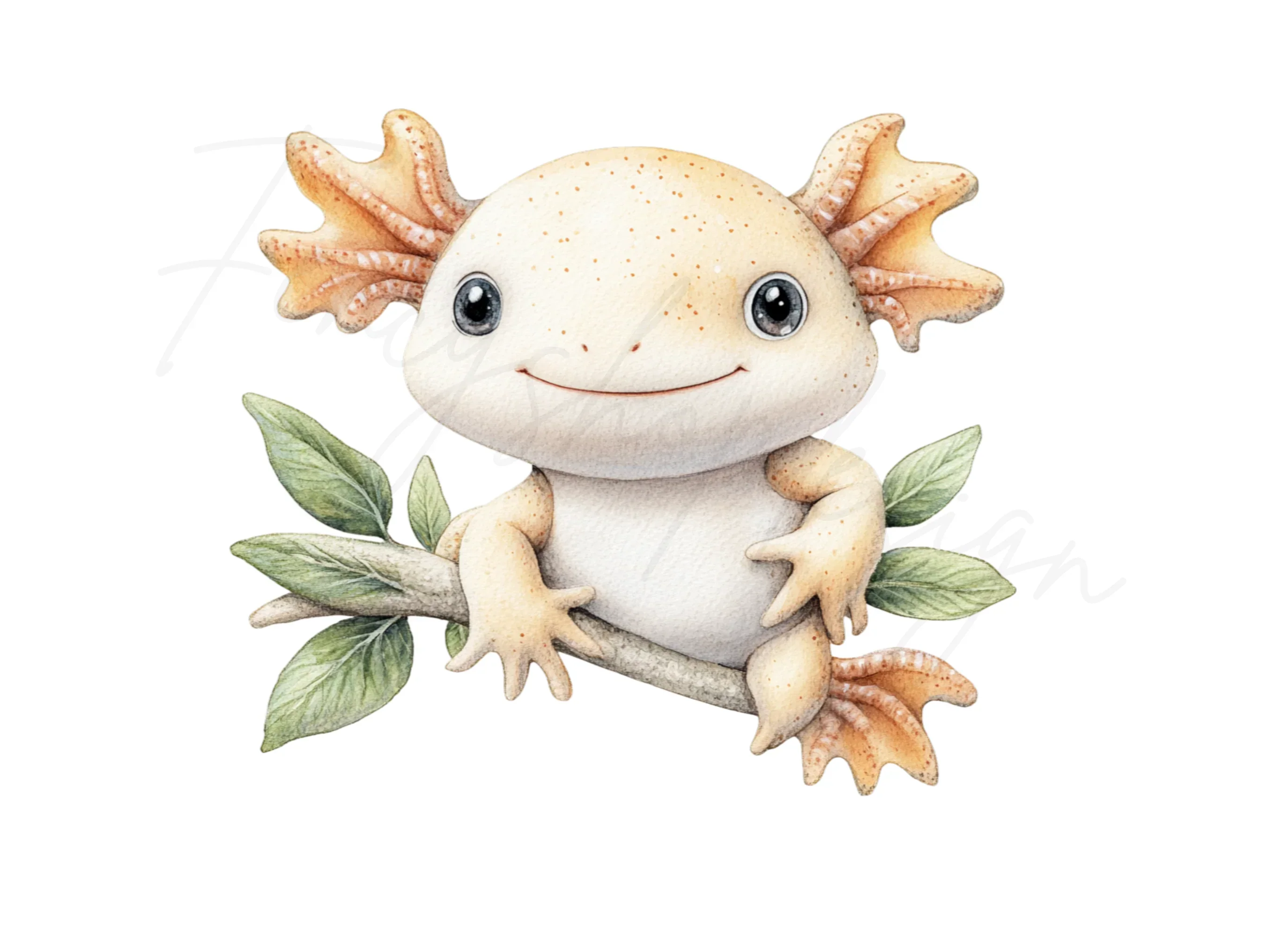 Cute Axolotl Clipart Bundle - Image 3