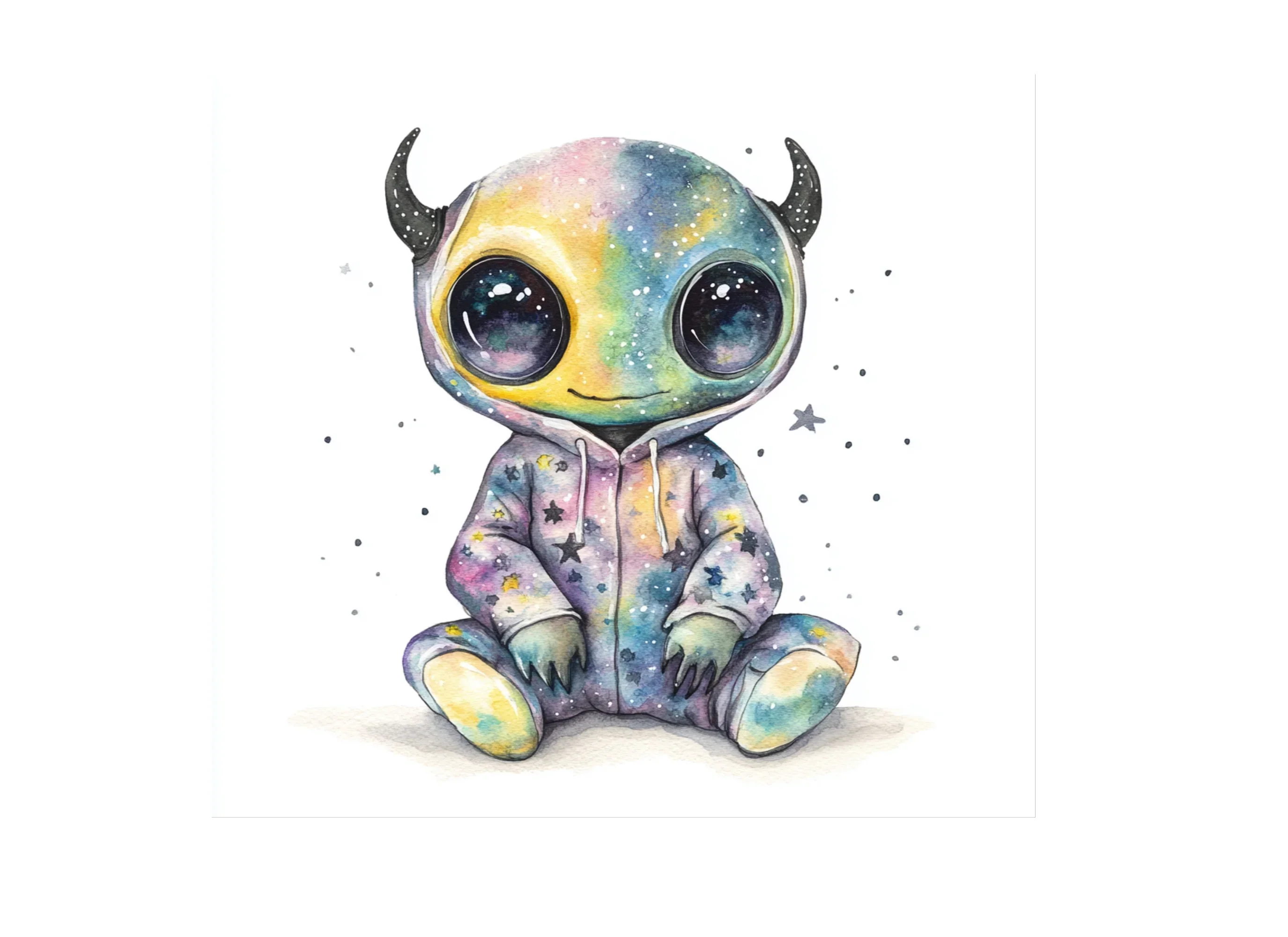 Cute Baby Alien Clipart Bundle - Image 2