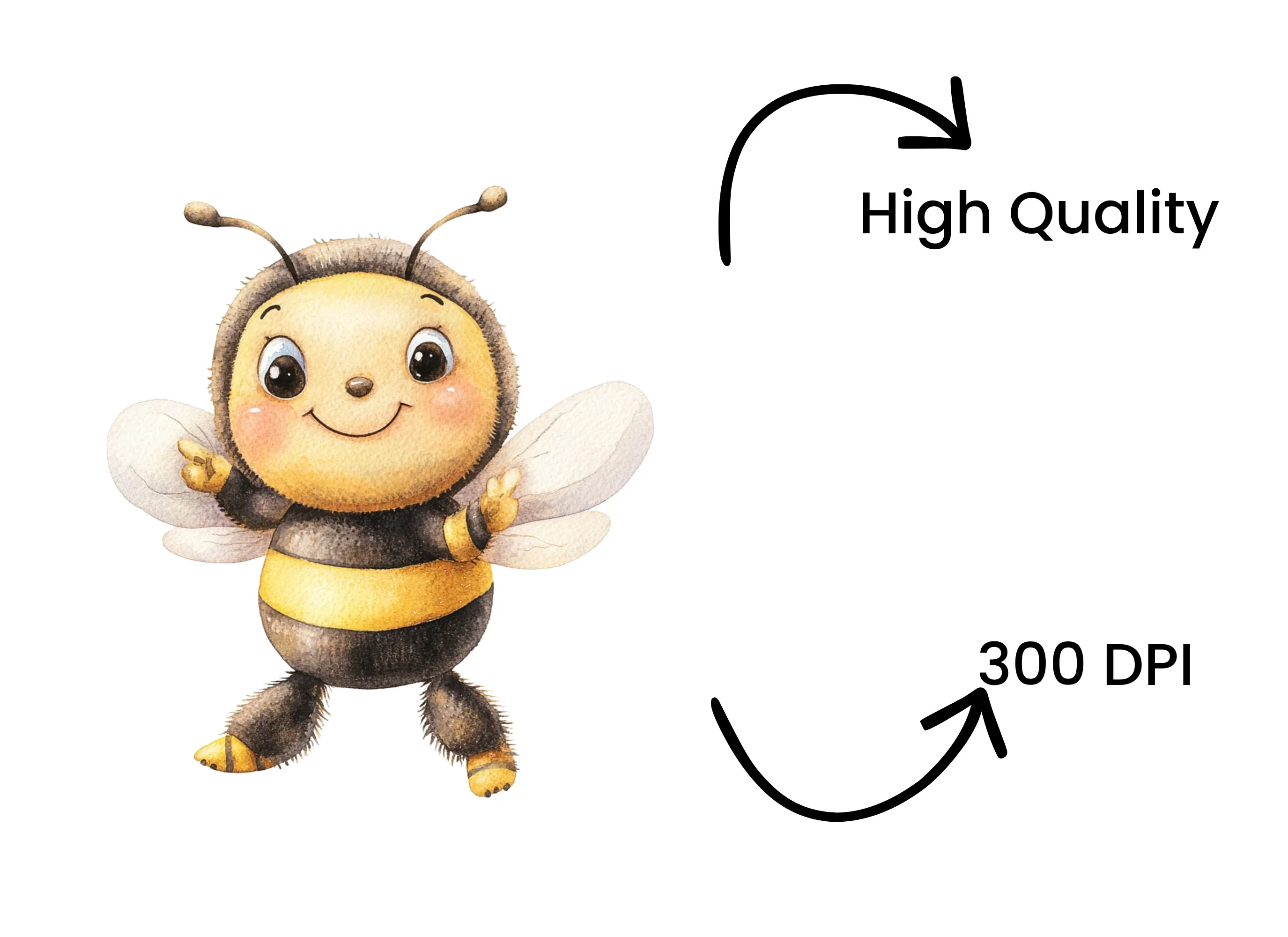 Cute Baby Bee Clipart Bundle - Image 4