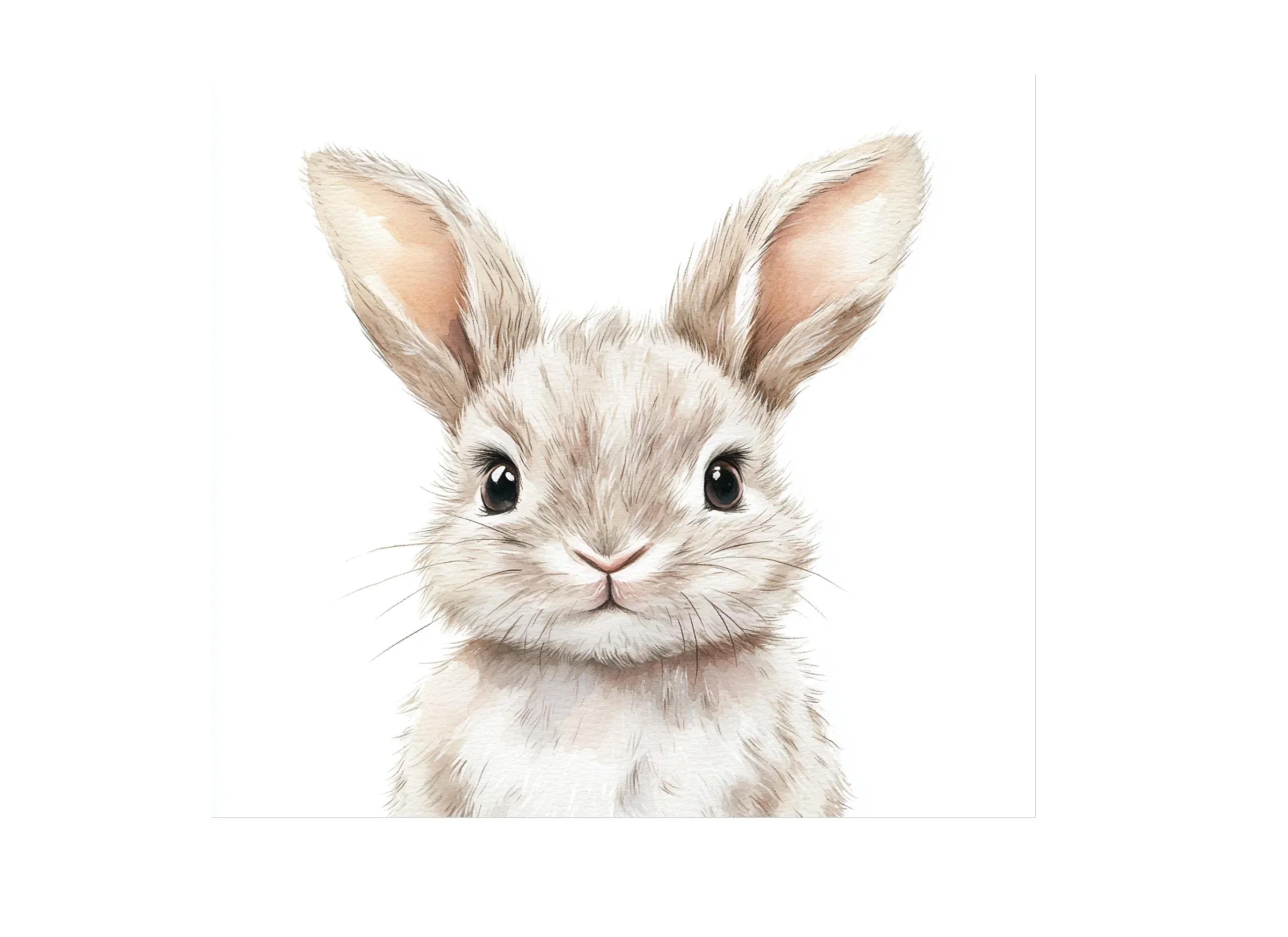 Cute Baby Bunny Faces Clipart Bundle - Image 2