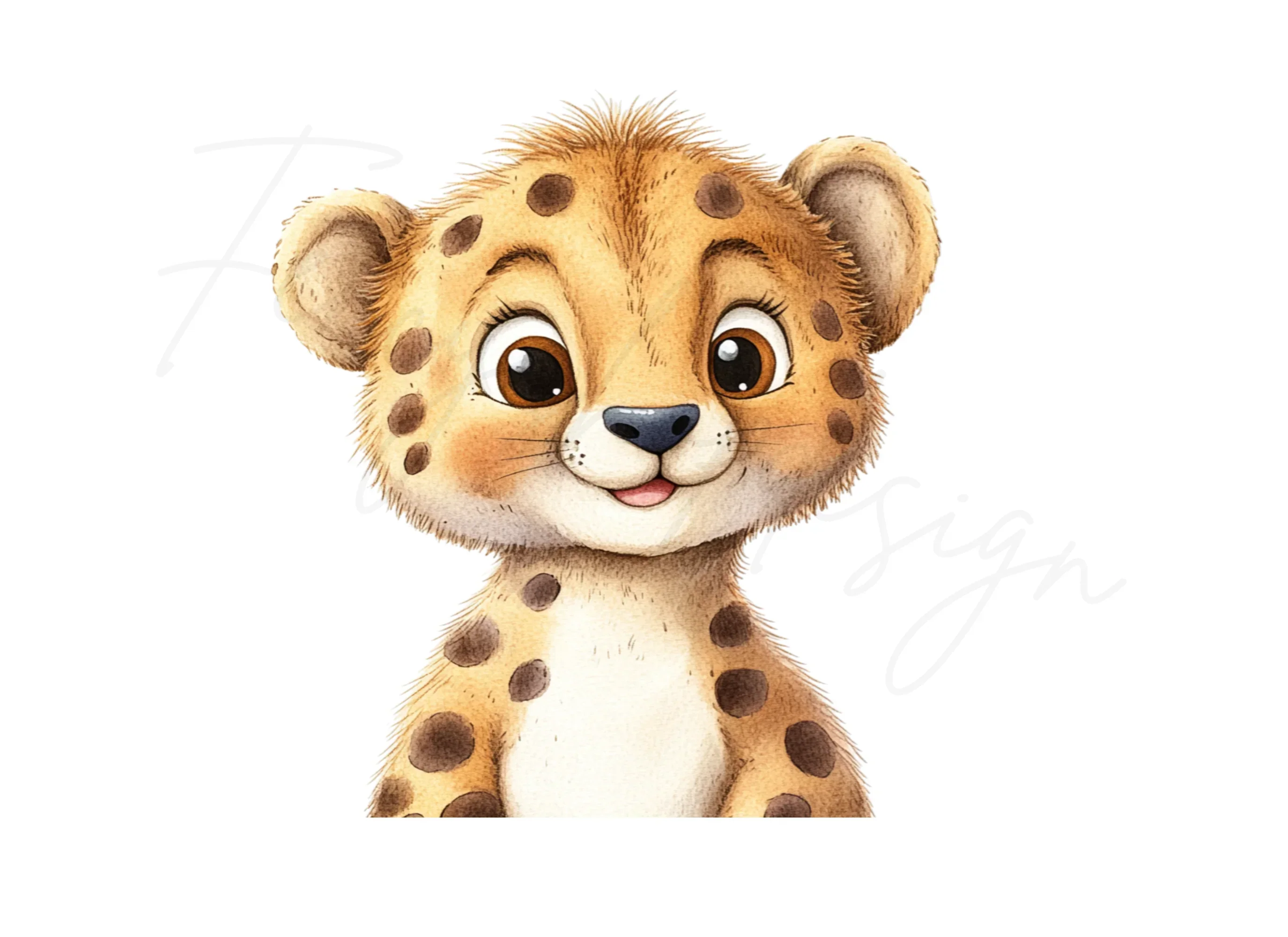Cute Baby Cheetah Clipart Bundle - Image 2